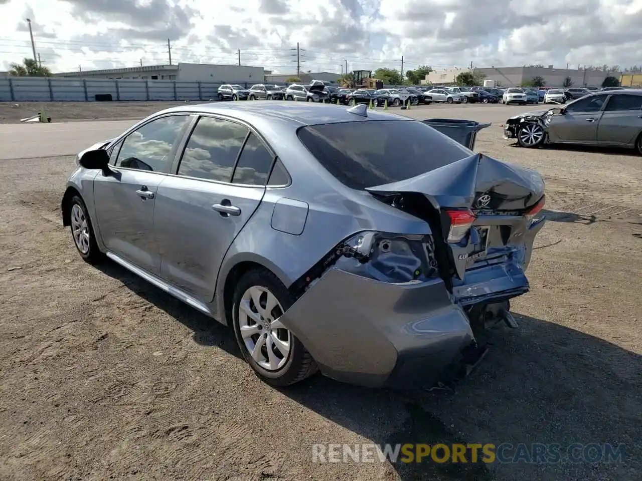 3 Photograph of a damaged car JTDEPRAE2LJ010379 TOYOTA COROLLA 2020