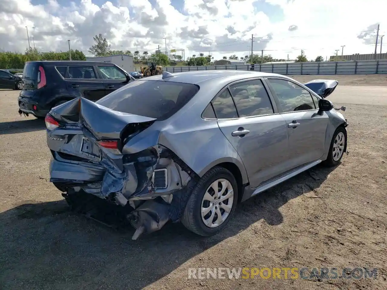 4 Photograph of a damaged car JTDEPRAE2LJ010379 TOYOTA COROLLA 2020