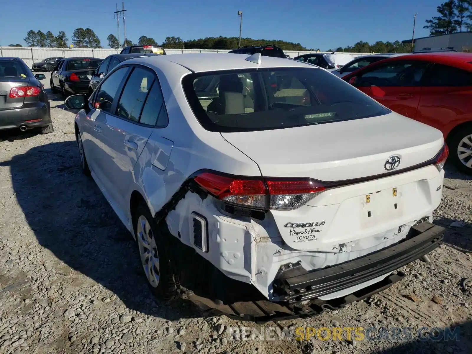 3 Photograph of a damaged car JTDEPRAE2LJ011399 TOYOTA COROLLA 2020