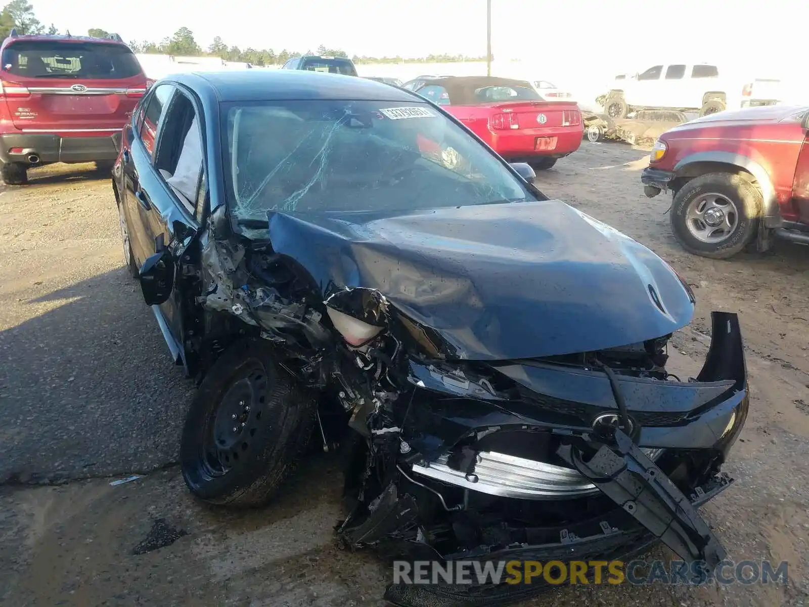 1 Photograph of a damaged car JTDEPRAE2LJ011449 TOYOTA COROLLA 2020