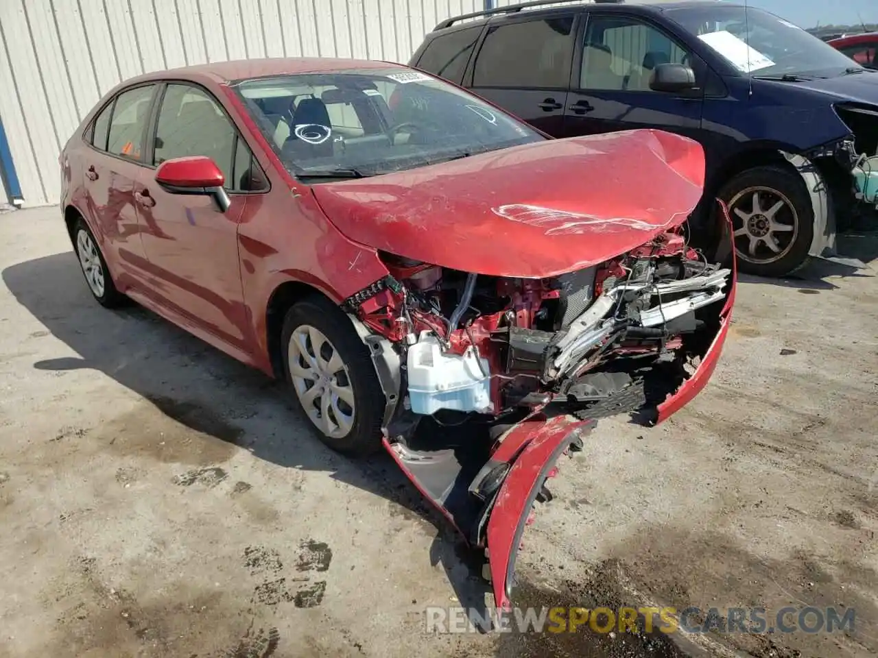 1 Photograph of a damaged car JTDEPRAE2LJ012634 TOYOTA COROLLA 2020