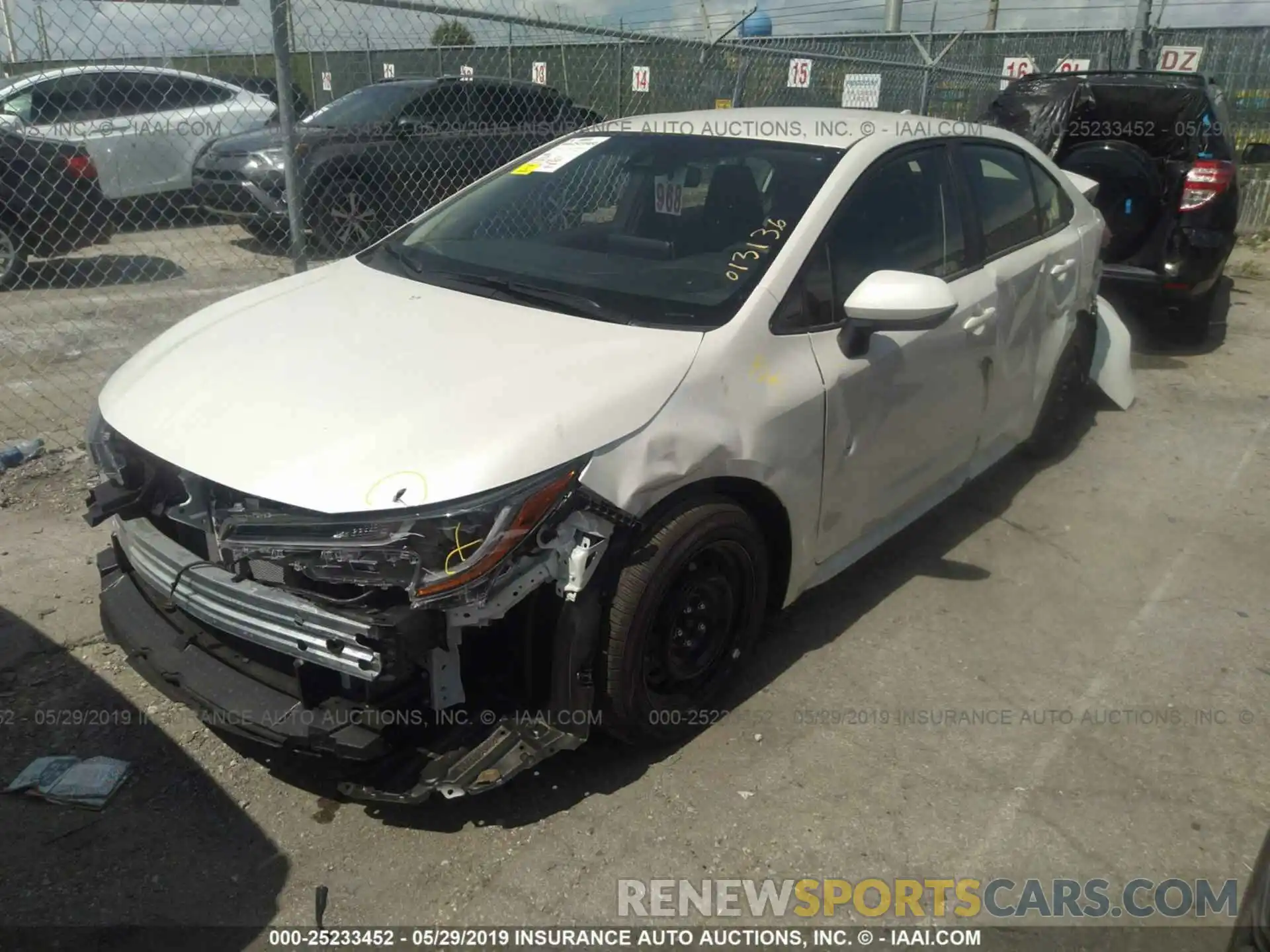 2 Photograph of a damaged car JTDEPRAE2LJ013136 TOYOTA COROLLA 2020