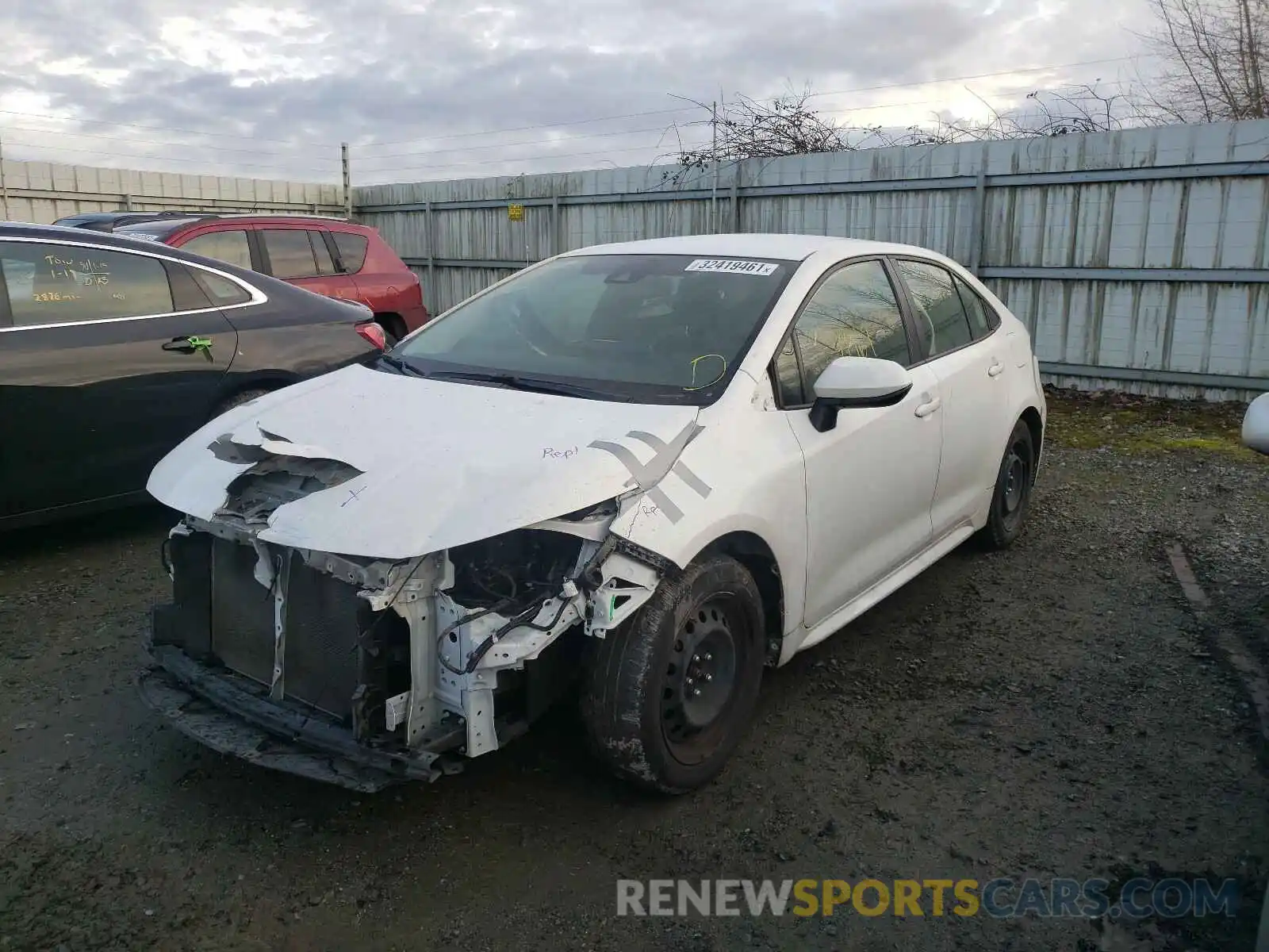 2 Photograph of a damaged car JTDEPRAE2LJ013783 TOYOTA COROLLA 2020