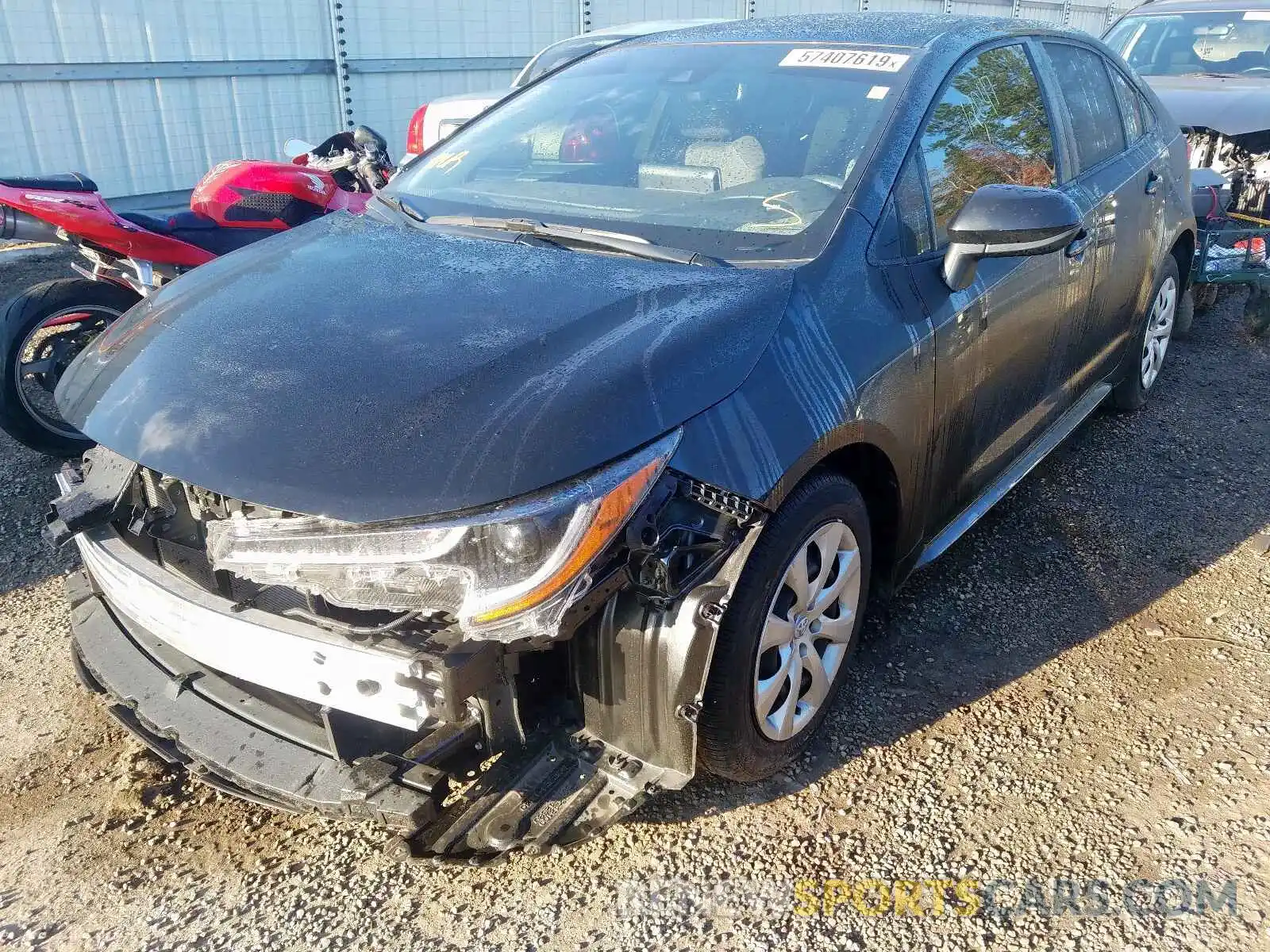 2 Photograph of a damaged car JTDEPRAE2LJ014075 TOYOTA COROLLA 2020