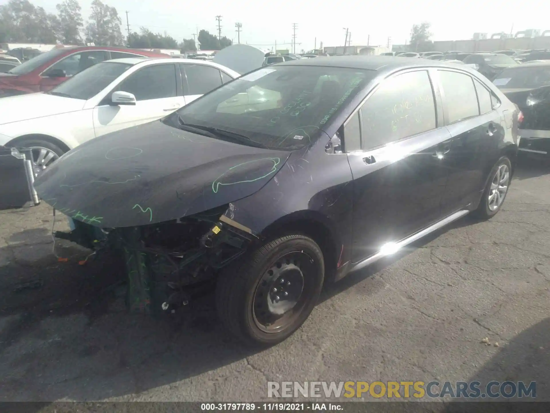 2 Photograph of a damaged car JTDEPRAE2LJ014688 TOYOTA COROLLA 2020