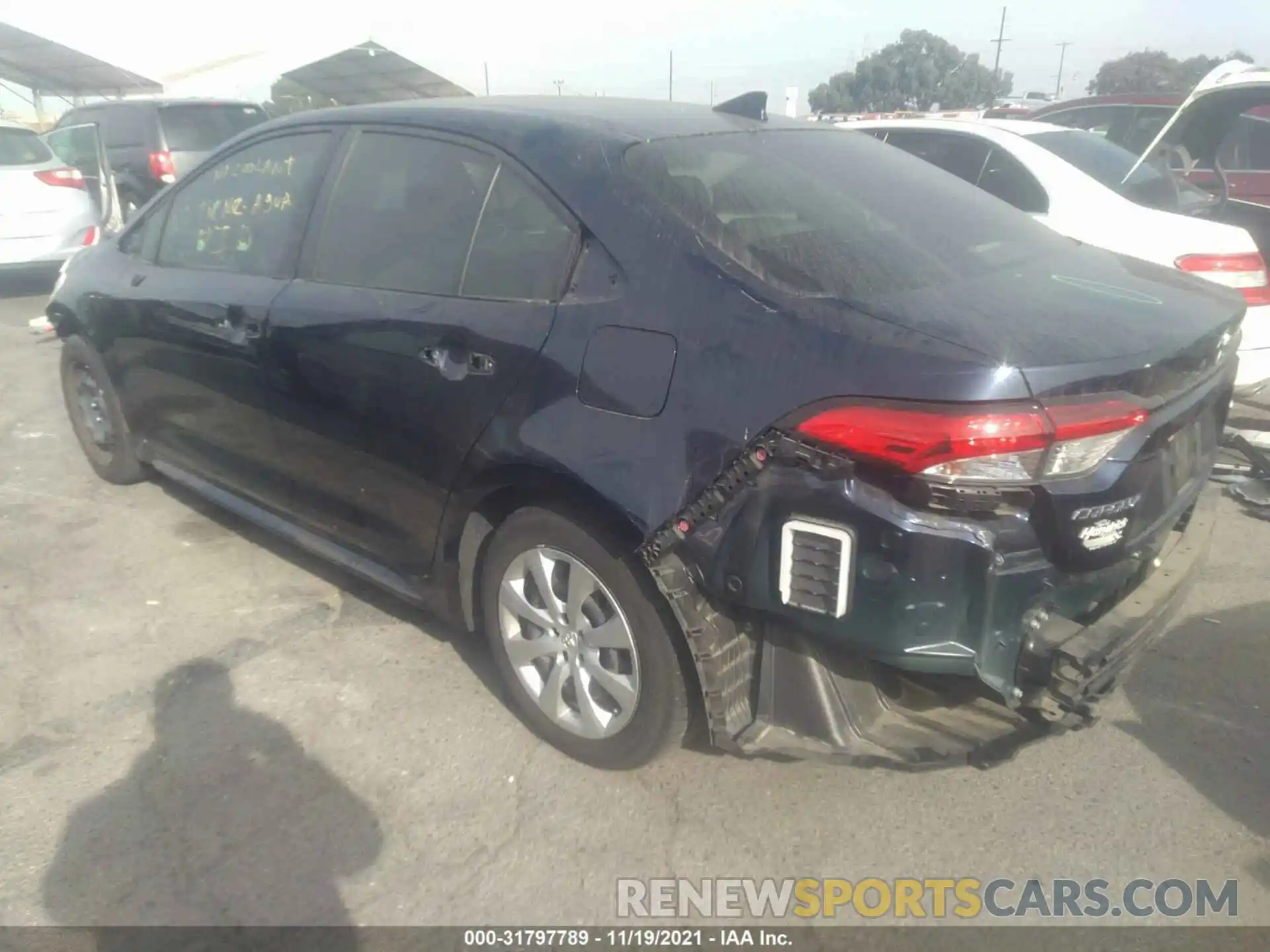 3 Photograph of a damaged car JTDEPRAE2LJ014688 TOYOTA COROLLA 2020