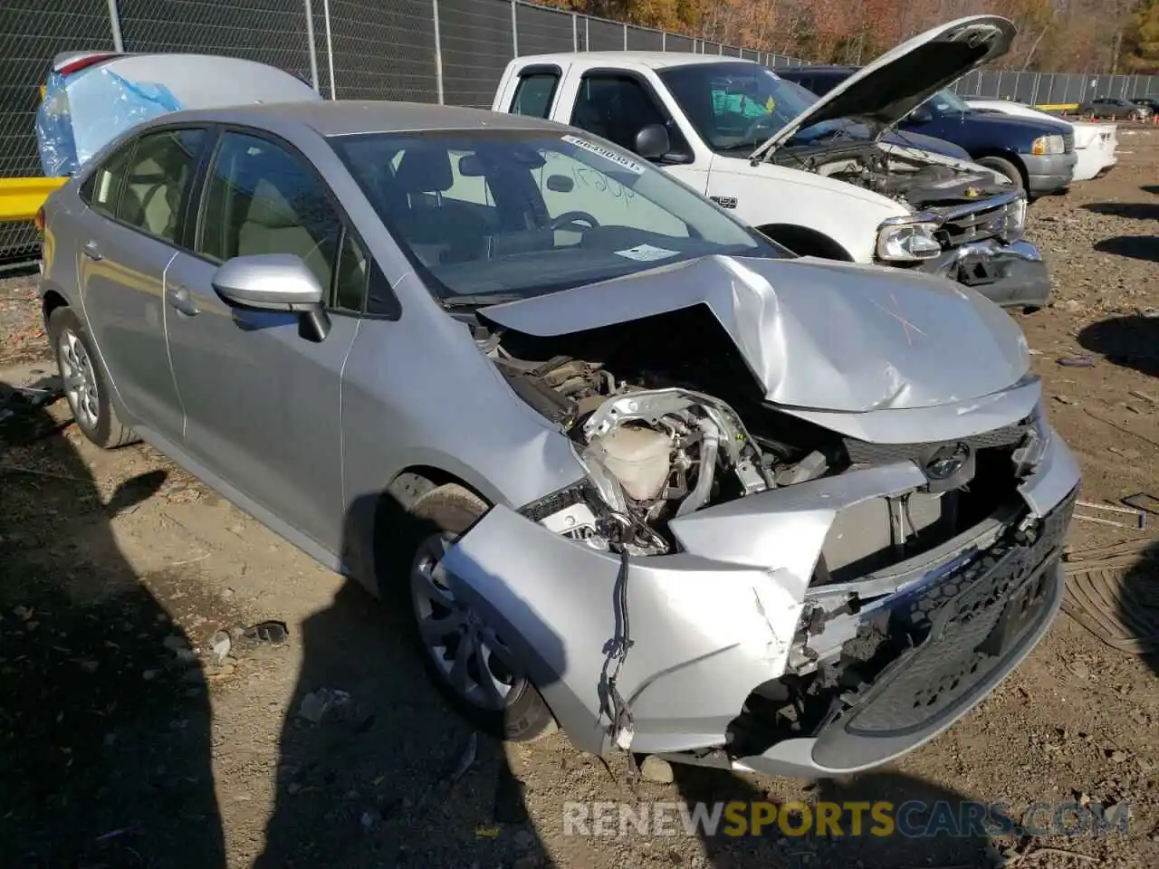 1 Photograph of a damaged car JTDEPRAE2LJ014951 TOYOTA COROLLA 2020