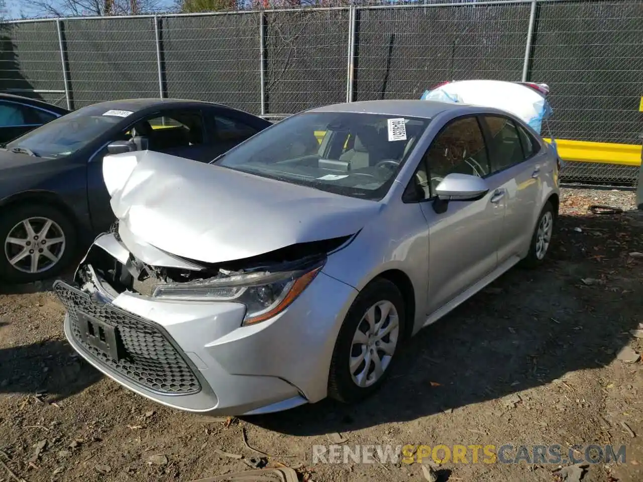 2 Photograph of a damaged car JTDEPRAE2LJ014951 TOYOTA COROLLA 2020