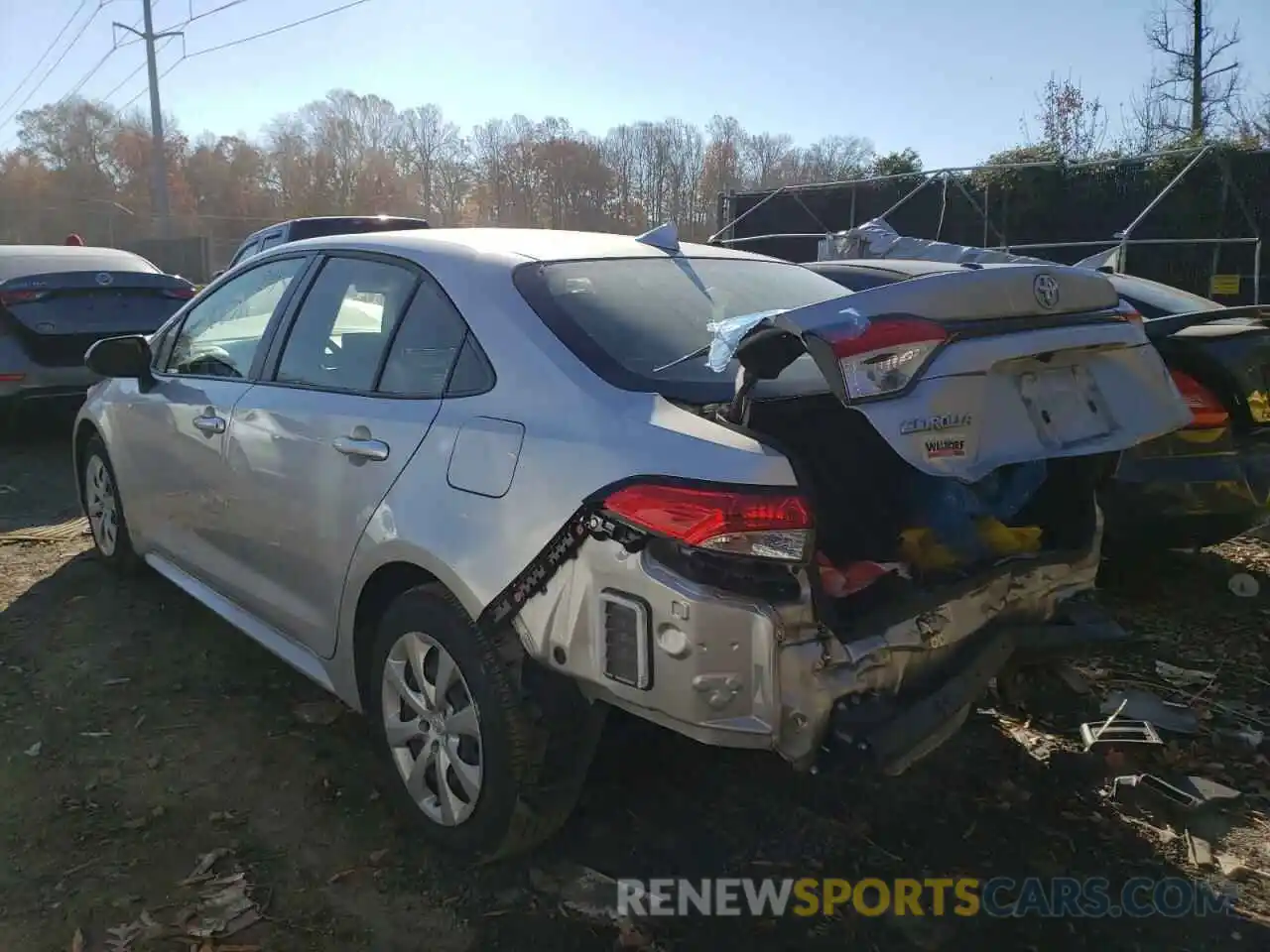 3 Photograph of a damaged car JTDEPRAE2LJ014951 TOYOTA COROLLA 2020