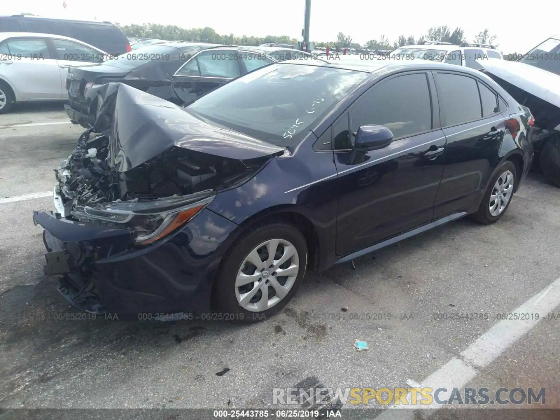 2 Photograph of a damaged car JTDEPRAE2LJ015095 TOYOTA COROLLA 2020