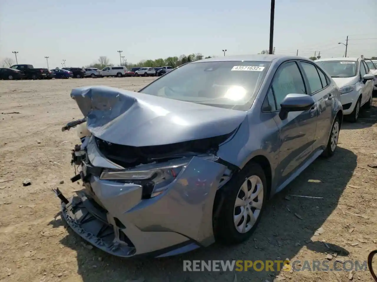 2 Photograph of a damaged car JTDEPRAE2LJ016537 TOYOTA COROLLA 2020