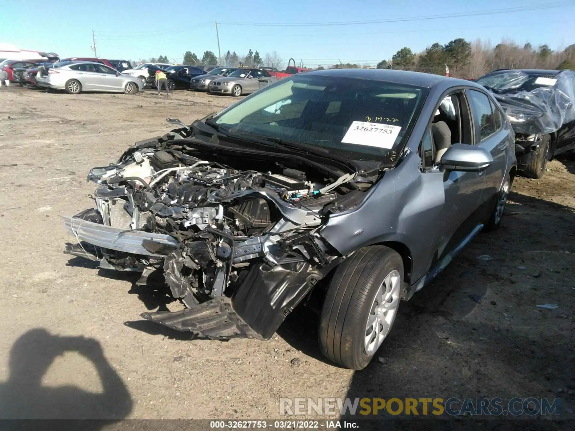 2 Photograph of a damaged car JTDEPRAE2LJ016750 TOYOTA COROLLA 2020