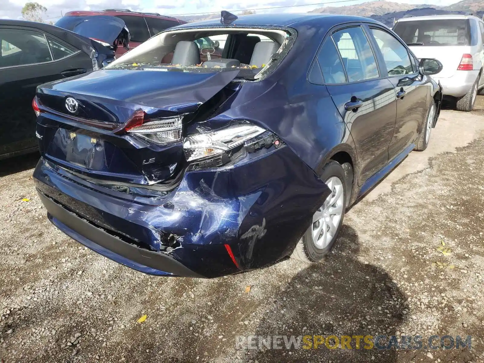 4 Photograph of a damaged car JTDEPRAE2LJ016814 TOYOTA COROLLA 2020