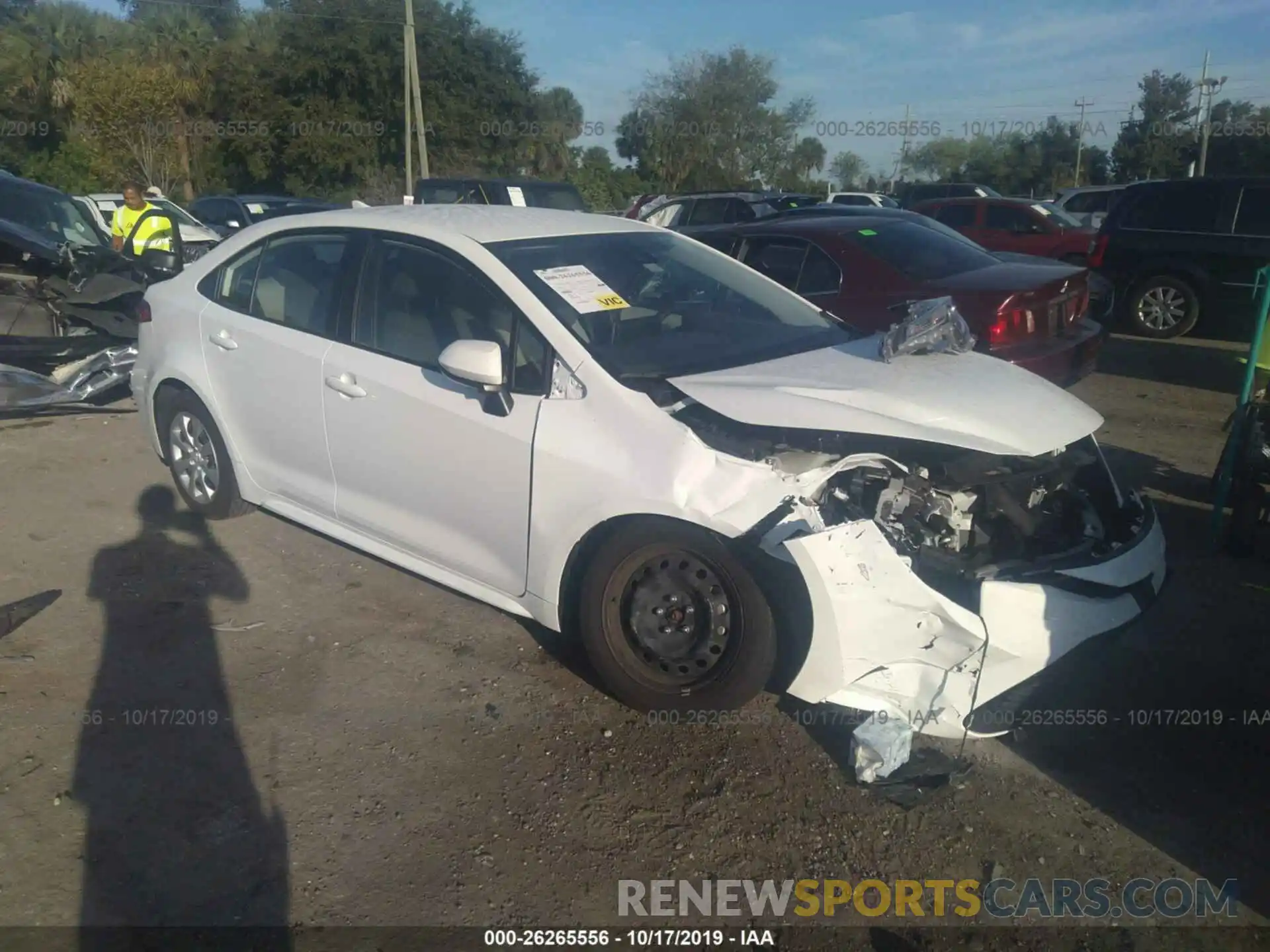 1 Photograph of a damaged car JTDEPRAE2LJ017266 TOYOTA COROLLA 2020