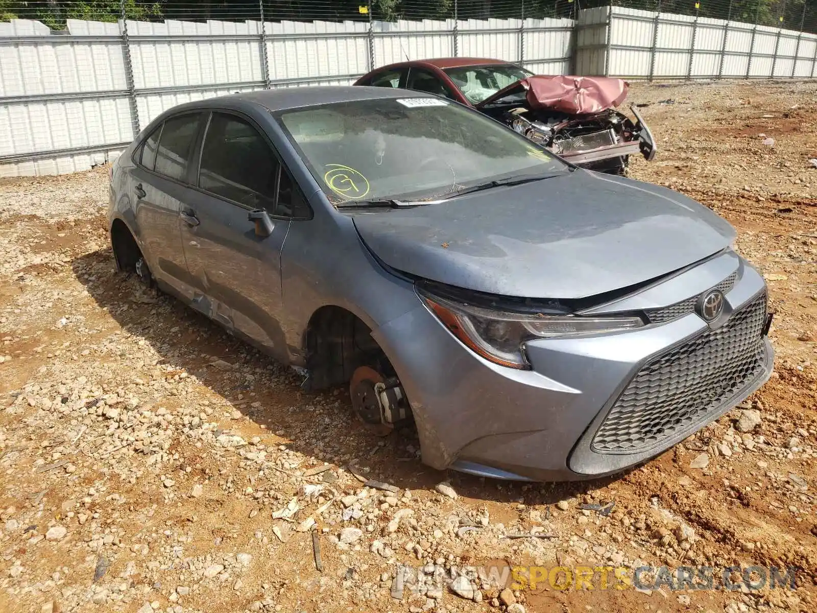 1 Photograph of a damaged car JTDEPRAE2LJ018174 TOYOTA COROLLA 2020