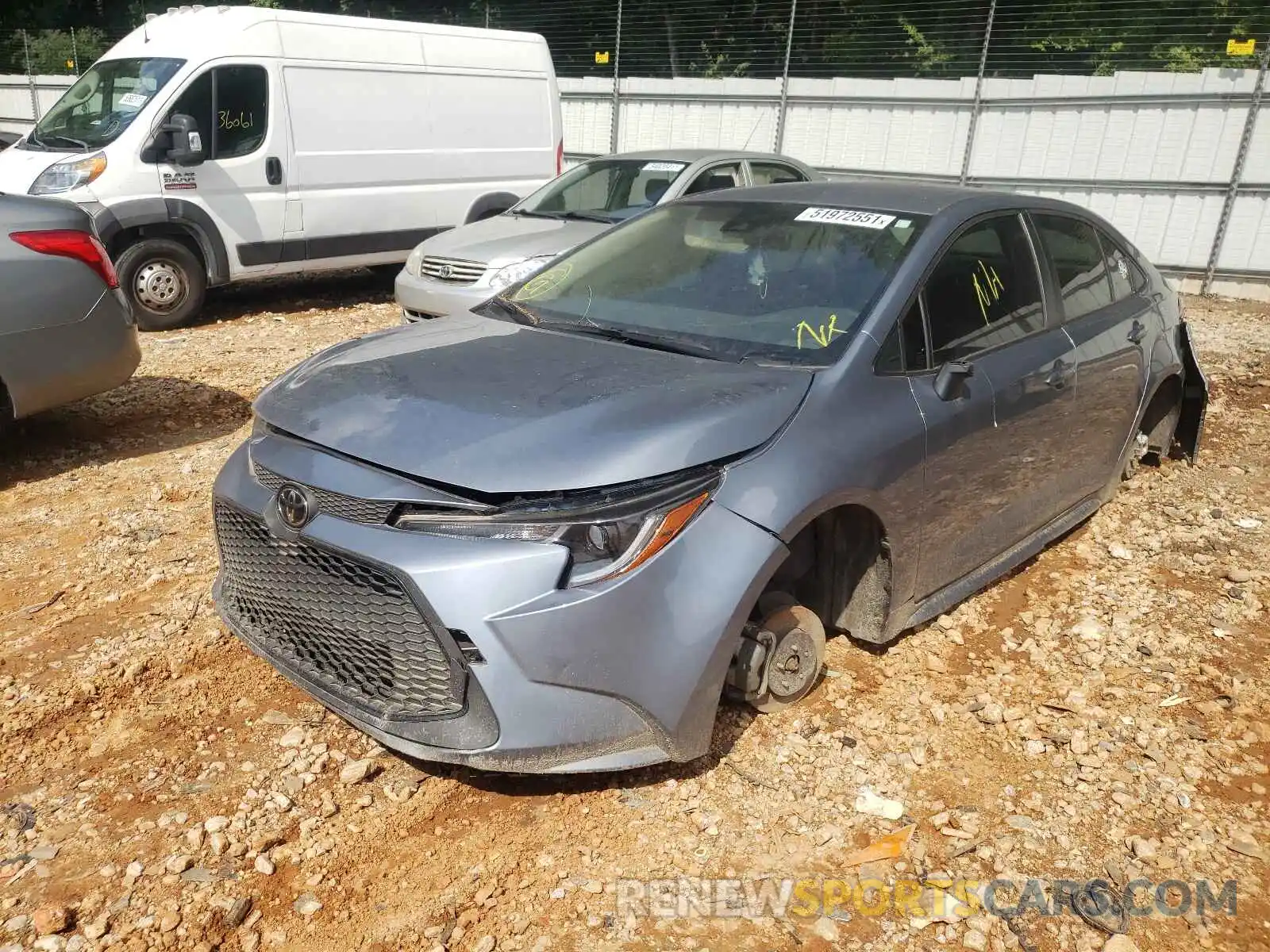 2 Photograph of a damaged car JTDEPRAE2LJ018174 TOYOTA COROLLA 2020