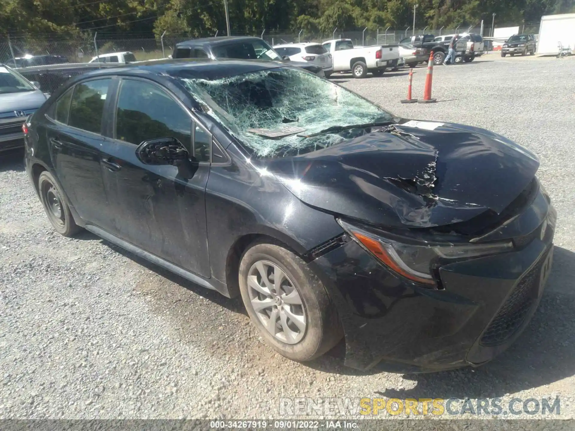 1 Photograph of a damaged car JTDEPRAE2LJ018398 TOYOTA COROLLA 2020