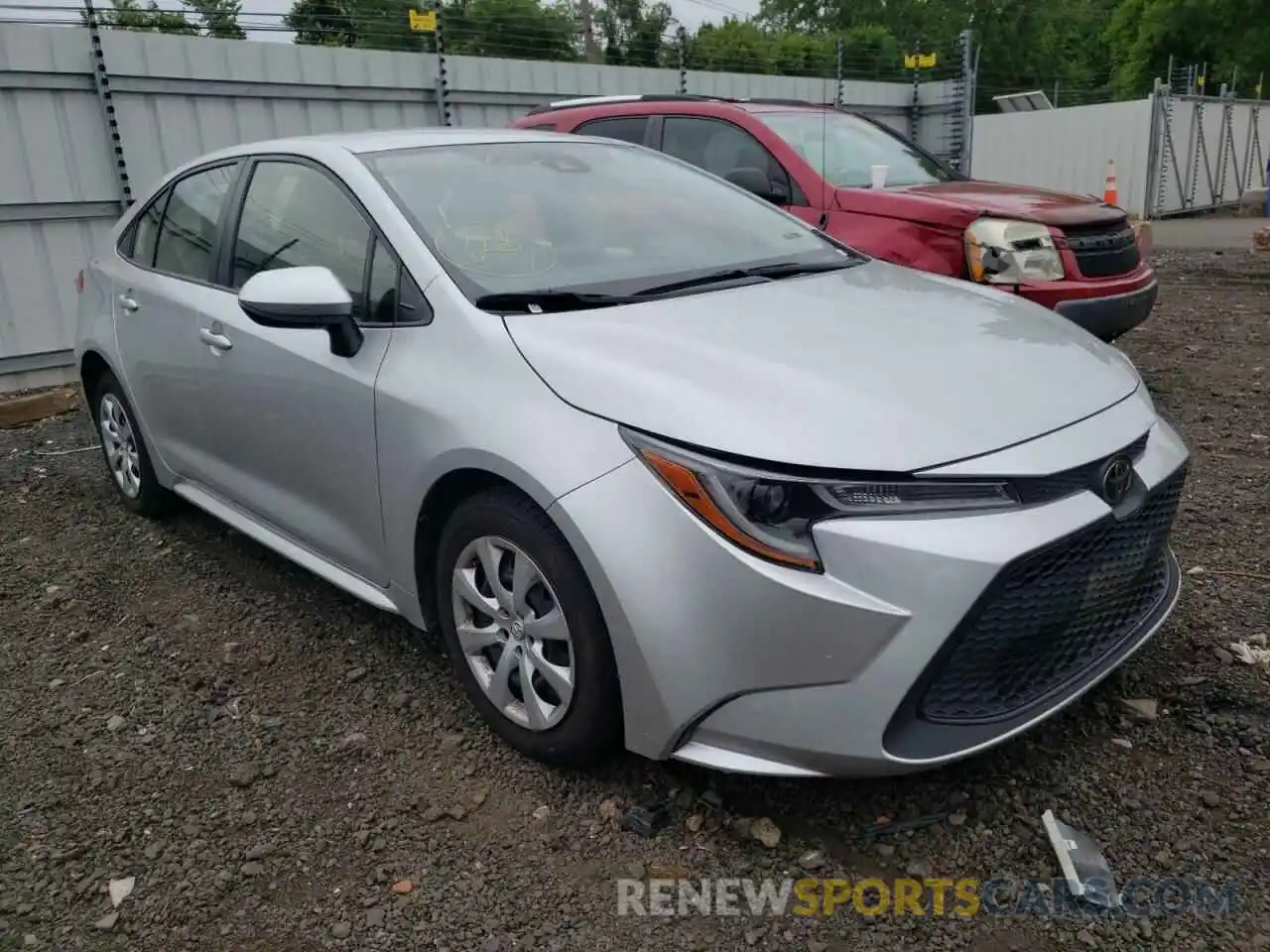 1 Photograph of a damaged car JTDEPRAE2LJ018658 TOYOTA COROLLA 2020