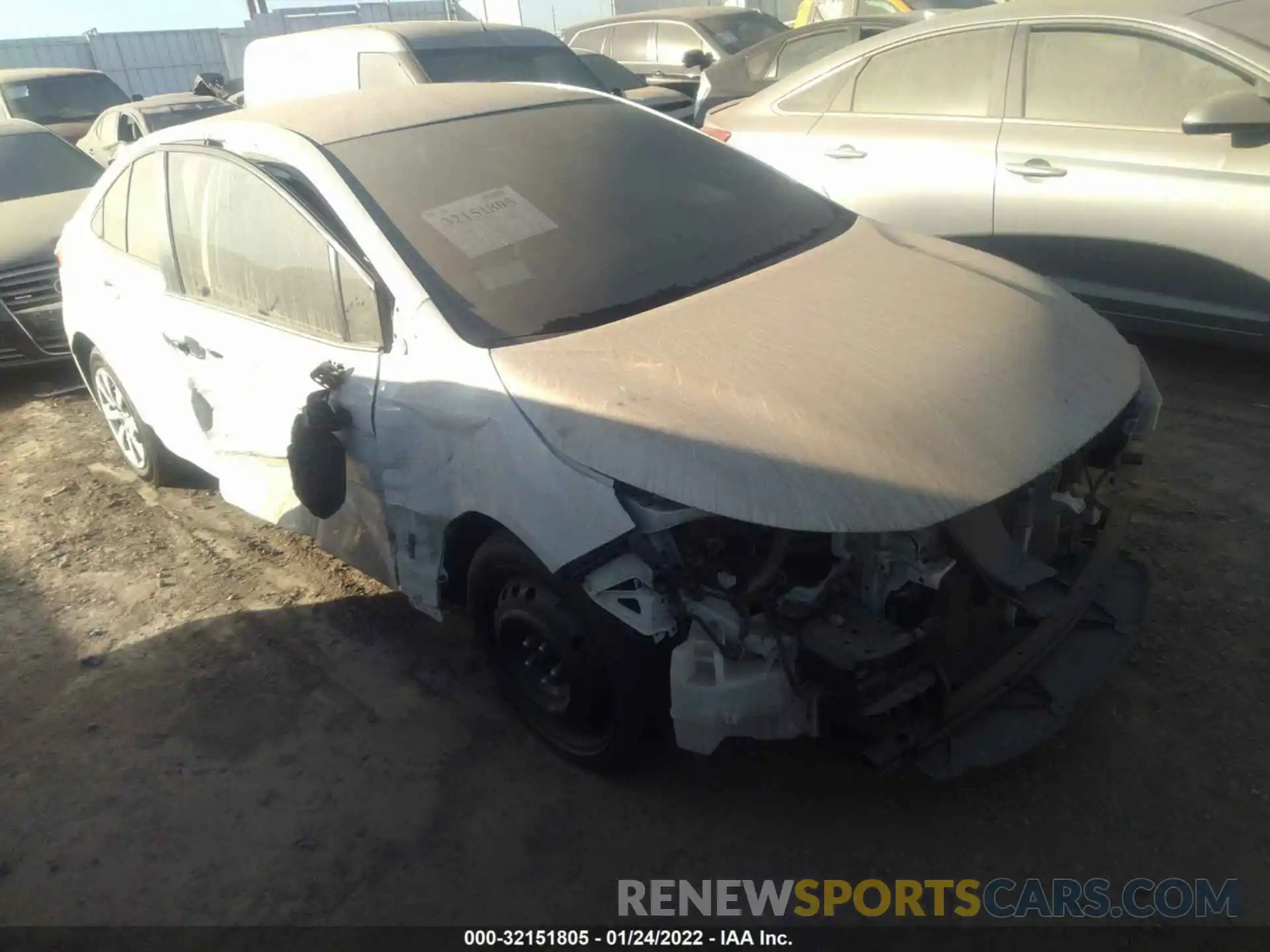 1 Photograph of a damaged car JTDEPRAE2LJ018773 TOYOTA COROLLA 2020