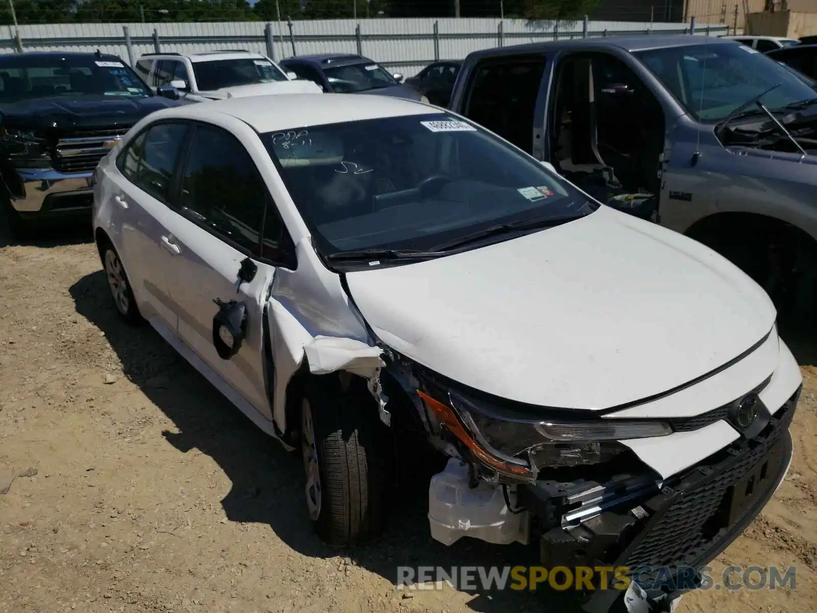 1 Photograph of a damaged car JTDEPRAE2LJ019082 TOYOTA COROLLA 2020