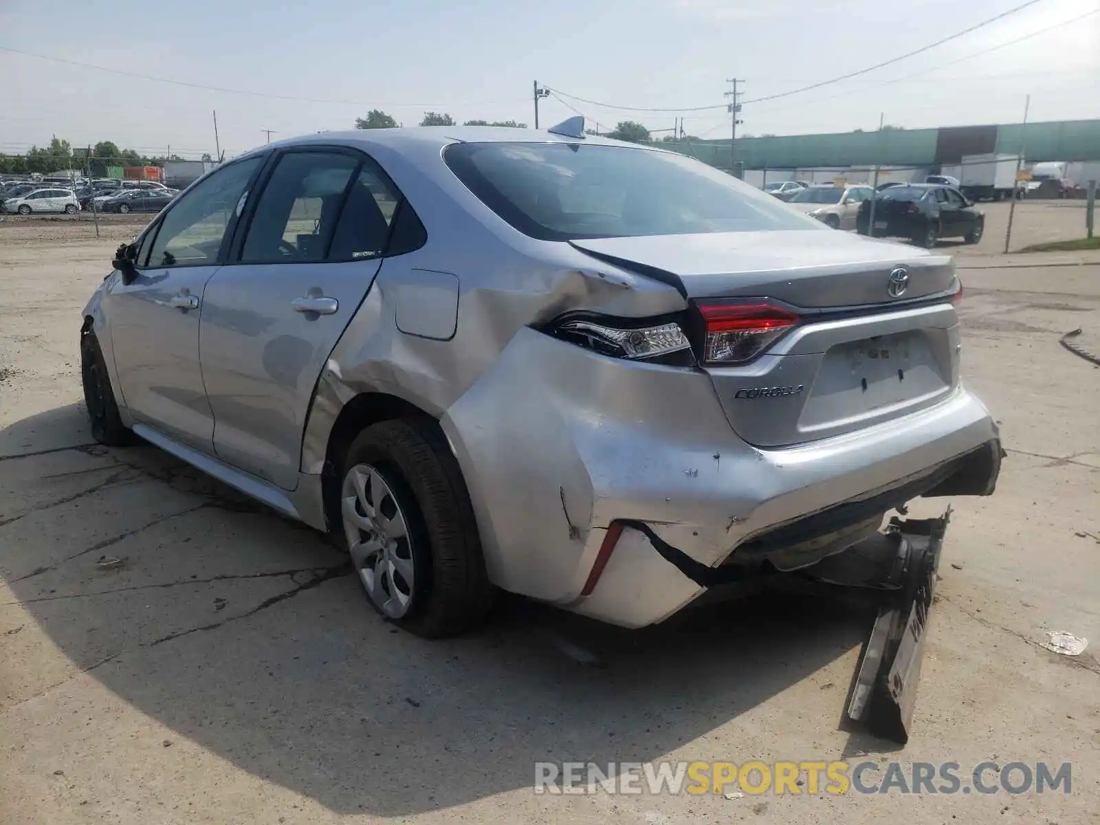 3 Photograph of a damaged car JTDEPRAE2LJ019373 TOYOTA COROLLA 2020