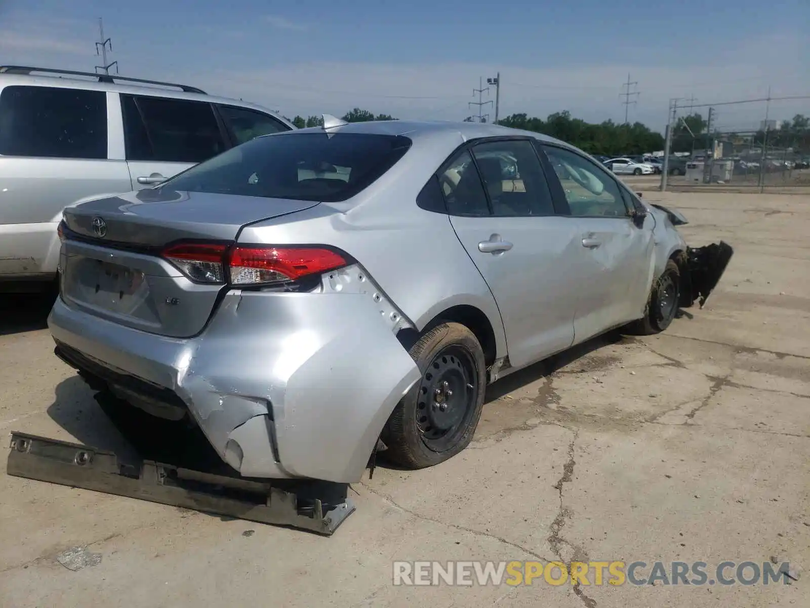 4 Photograph of a damaged car JTDEPRAE2LJ019373 TOYOTA COROLLA 2020