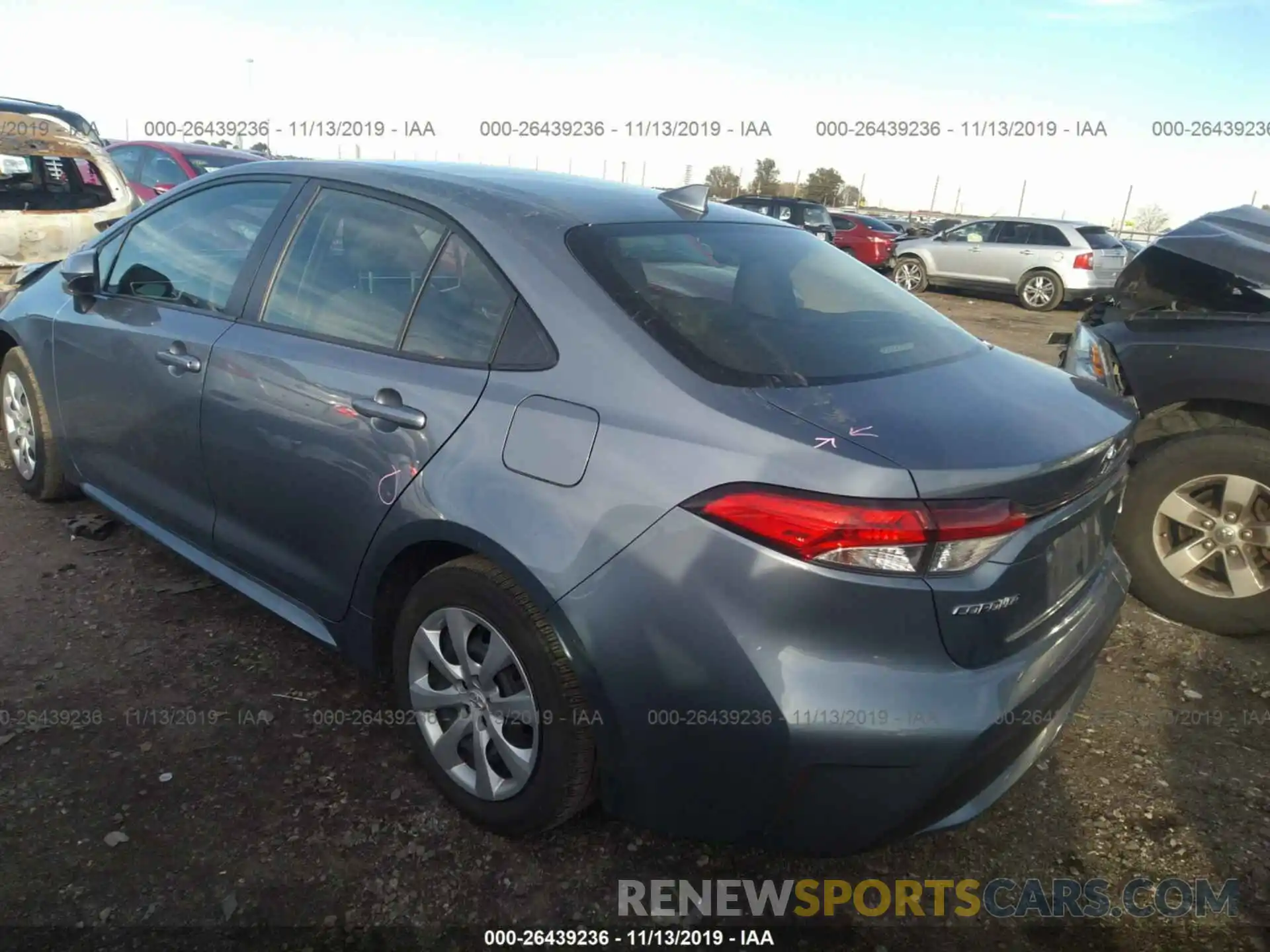 3 Photograph of a damaged car JTDEPRAE2LJ019566 TOYOTA COROLLA 2020