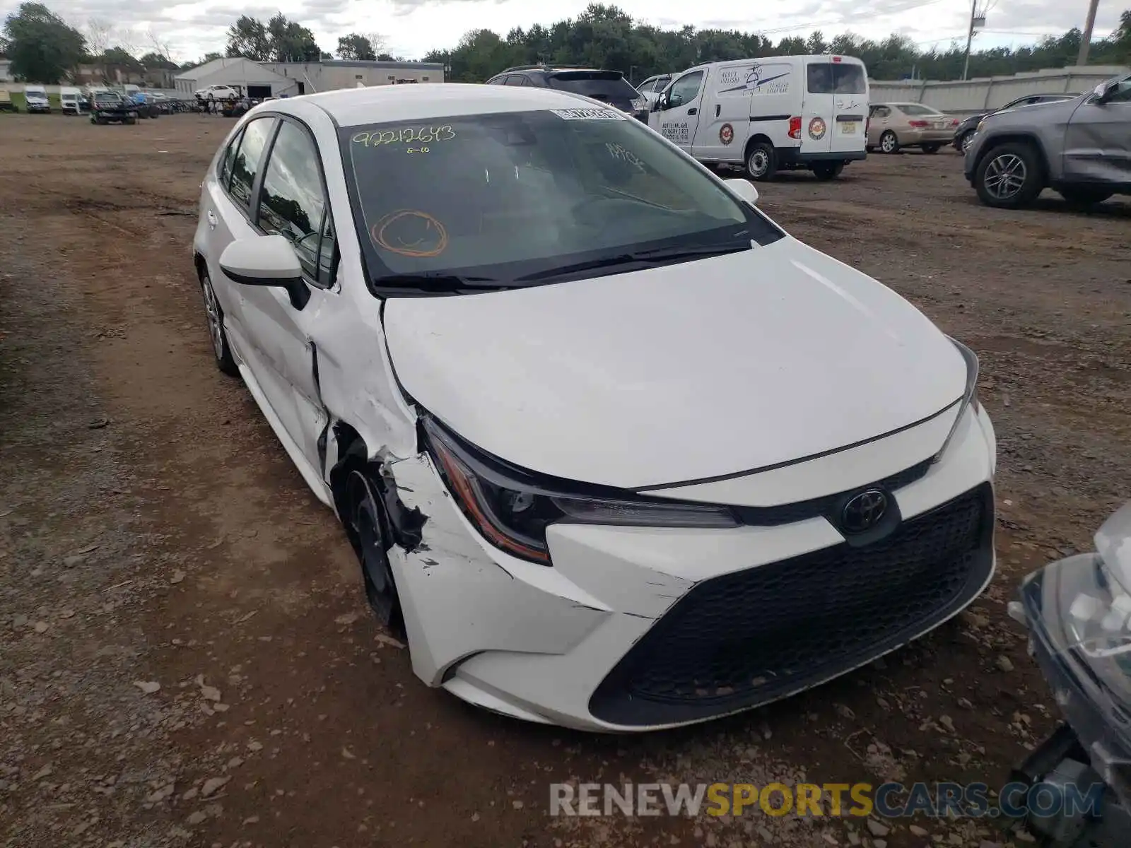 1 Photograph of a damaged car JTDEPRAE2LJ019597 TOYOTA COROLLA 2020