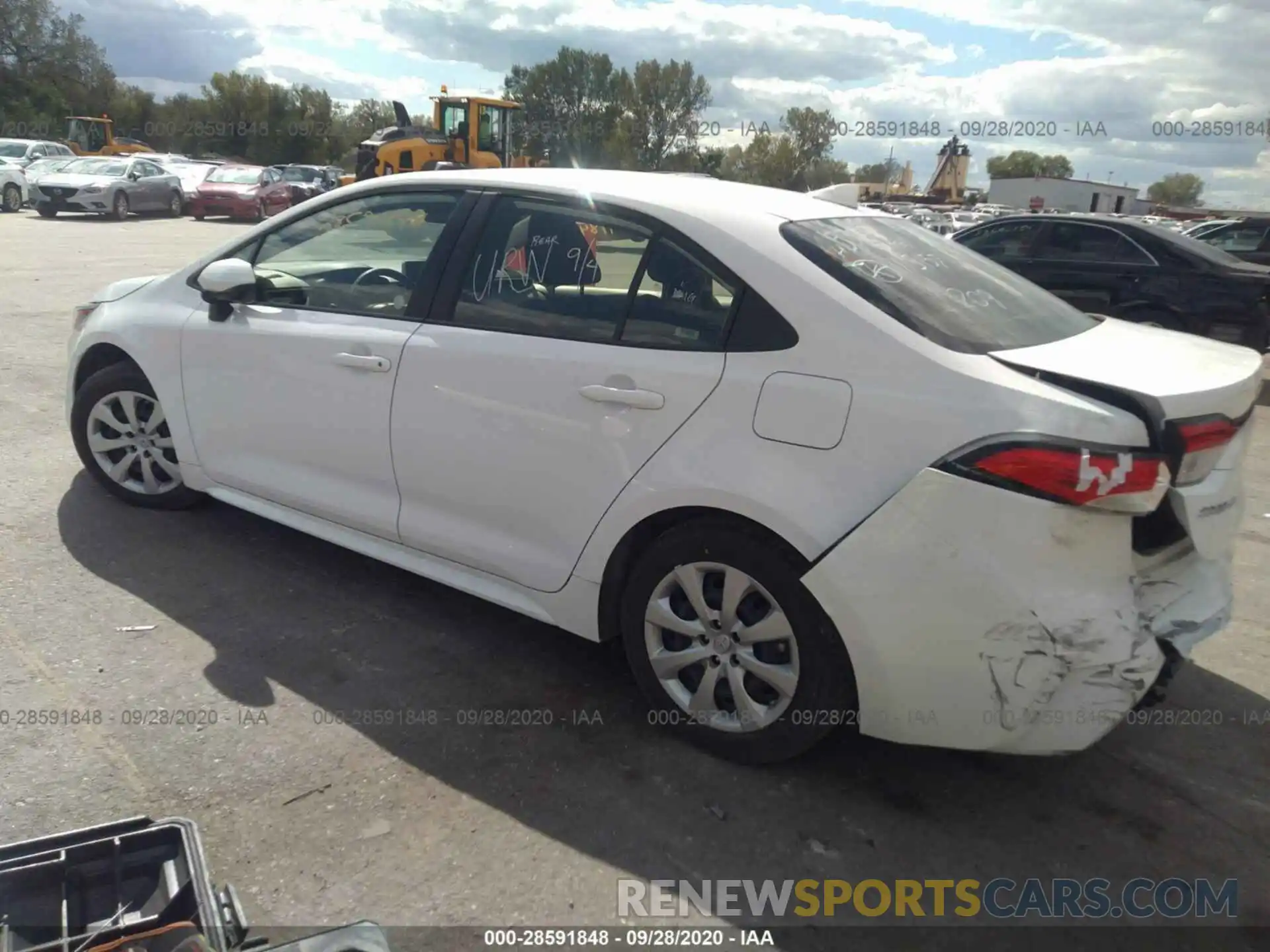 3 Photograph of a damaged car JTDEPRAE2LJ019633 TOYOTA COROLLA 2020