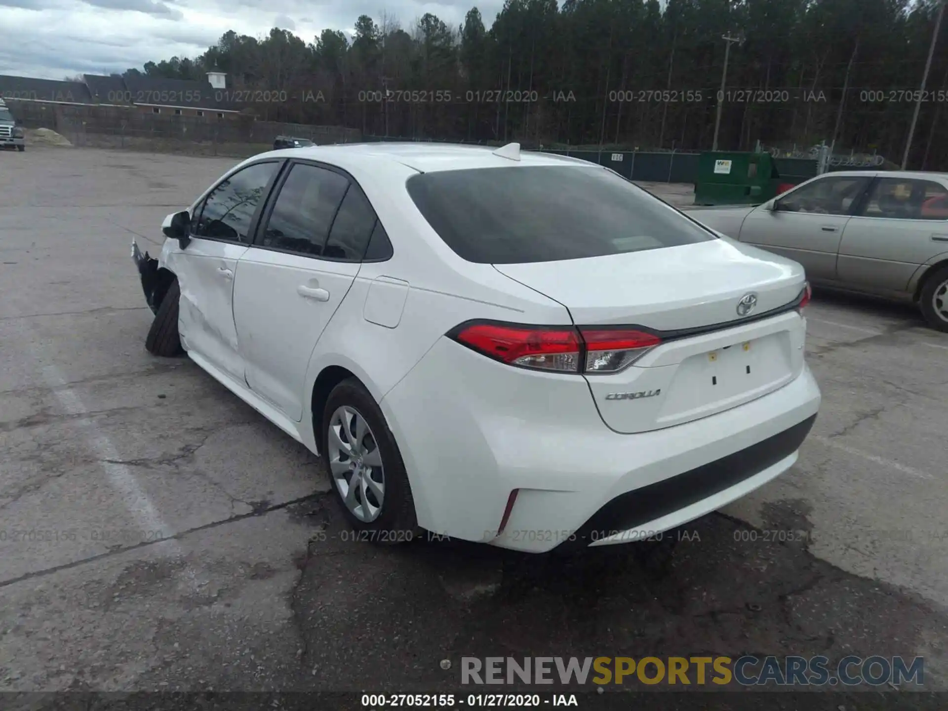 3 Photograph of a damaged car JTDEPRAE2LJ019647 TOYOTA COROLLA 2020