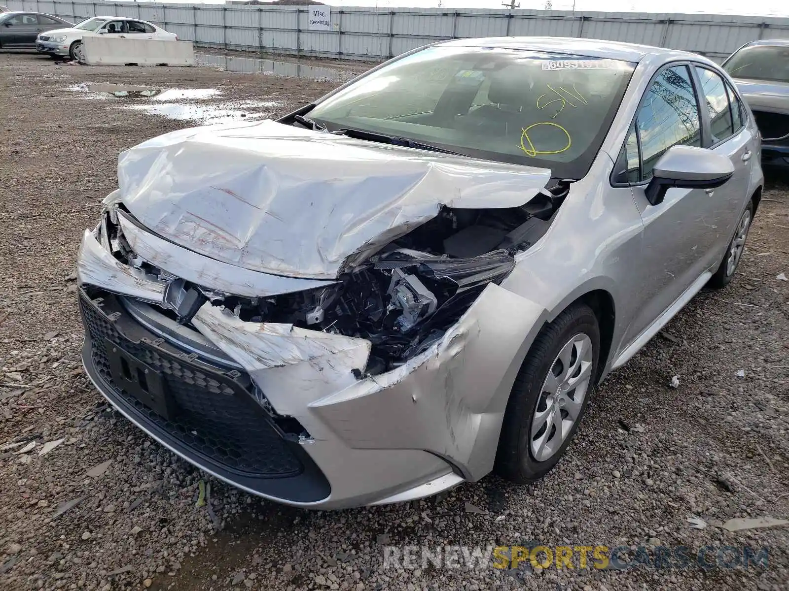 2 Photograph of a damaged car JTDEPRAE2LJ020197 TOYOTA COROLLA 2020