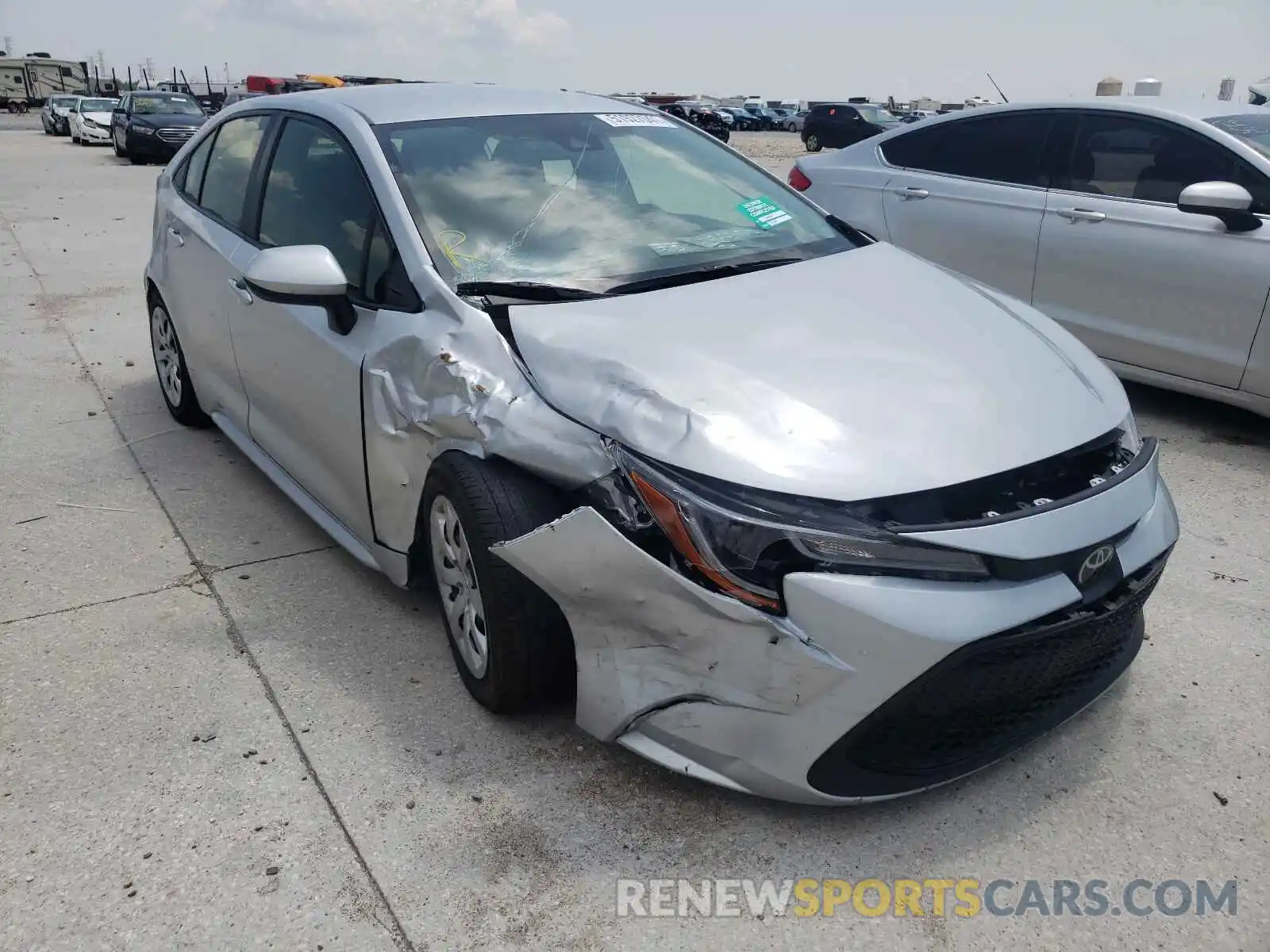 1 Photograph of a damaged car JTDEPRAE2LJ020376 TOYOTA COROLLA 2020