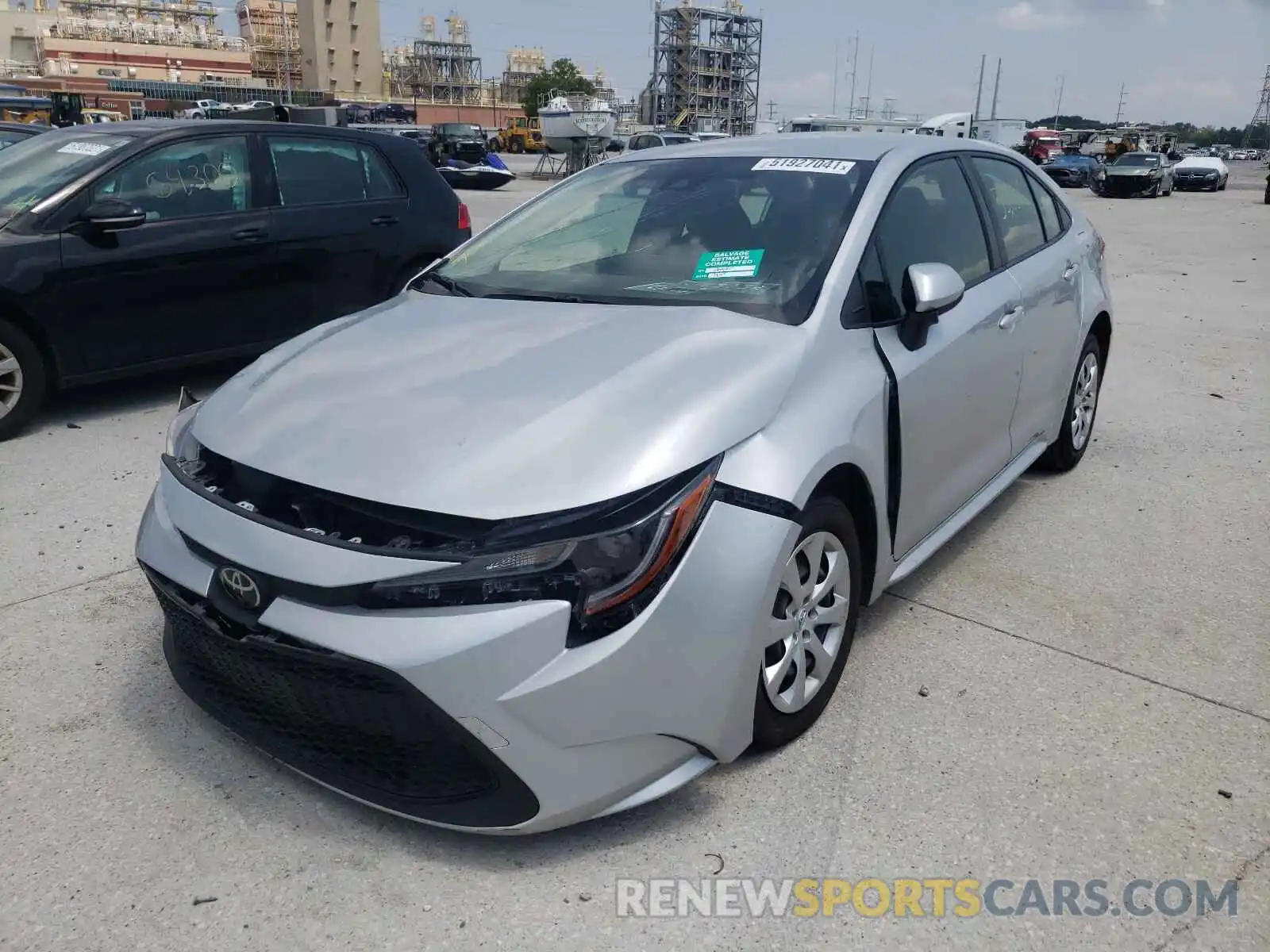 2 Photograph of a damaged car JTDEPRAE2LJ020376 TOYOTA COROLLA 2020