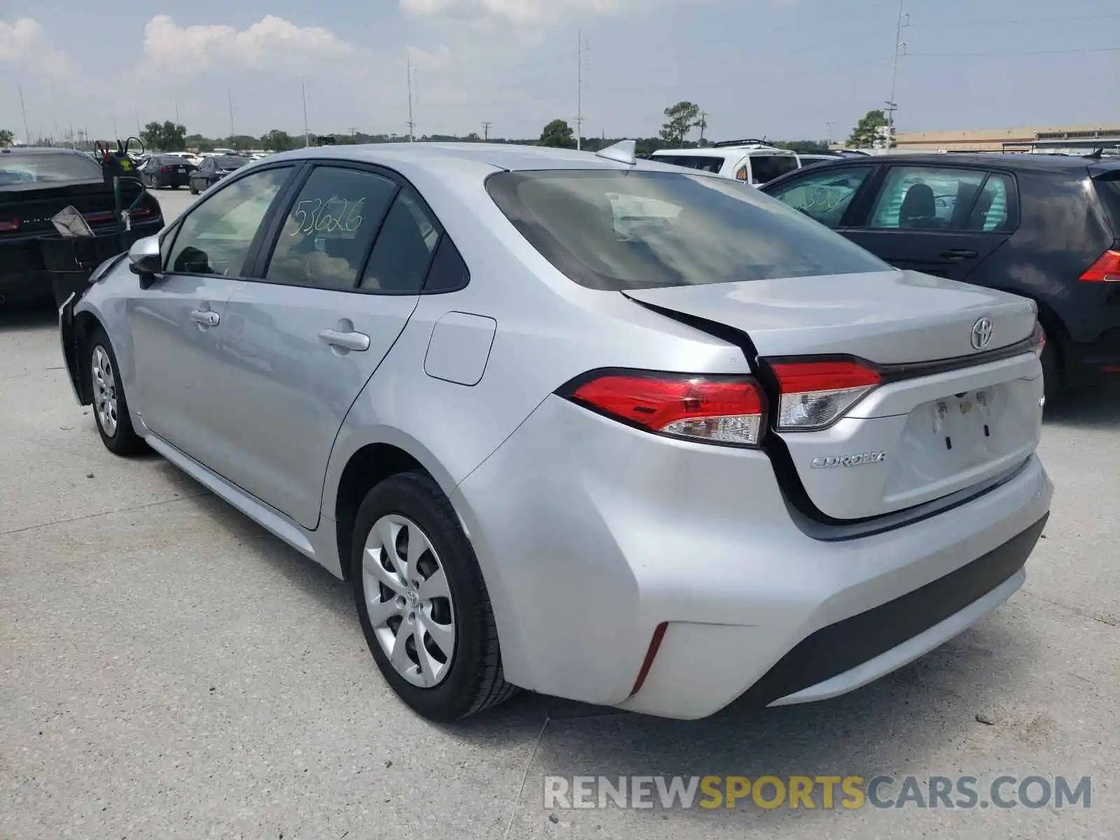 3 Photograph of a damaged car JTDEPRAE2LJ020376 TOYOTA COROLLA 2020