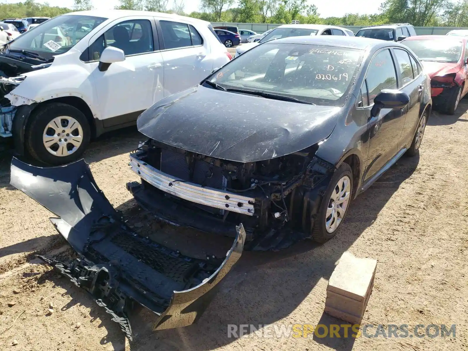 2 Photograph of a damaged car JTDEPRAE2LJ020619 TOYOTA COROLLA 2020