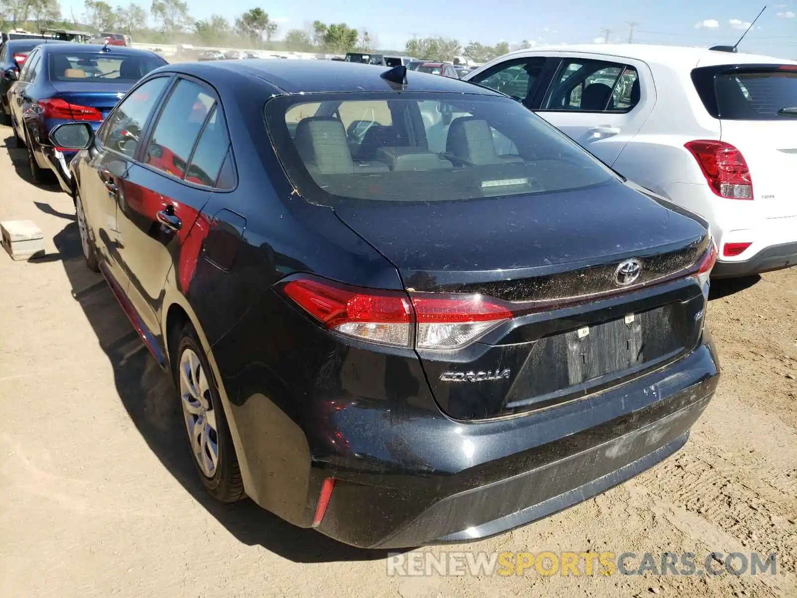 3 Photograph of a damaged car JTDEPRAE2LJ020619 TOYOTA COROLLA 2020