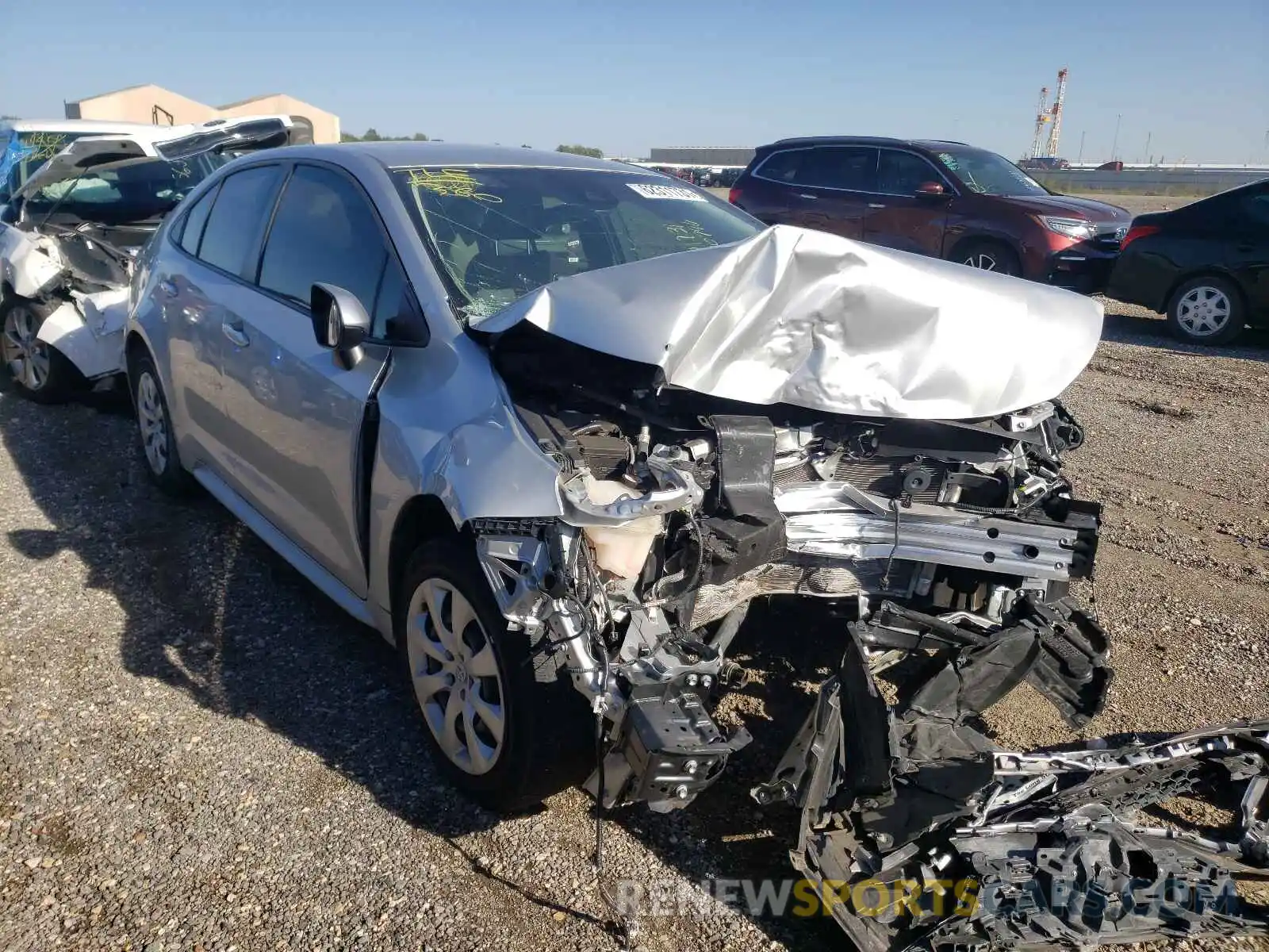 1 Photograph of a damaged car JTDEPRAE2LJ020796 TOYOTA COROLLA 2020