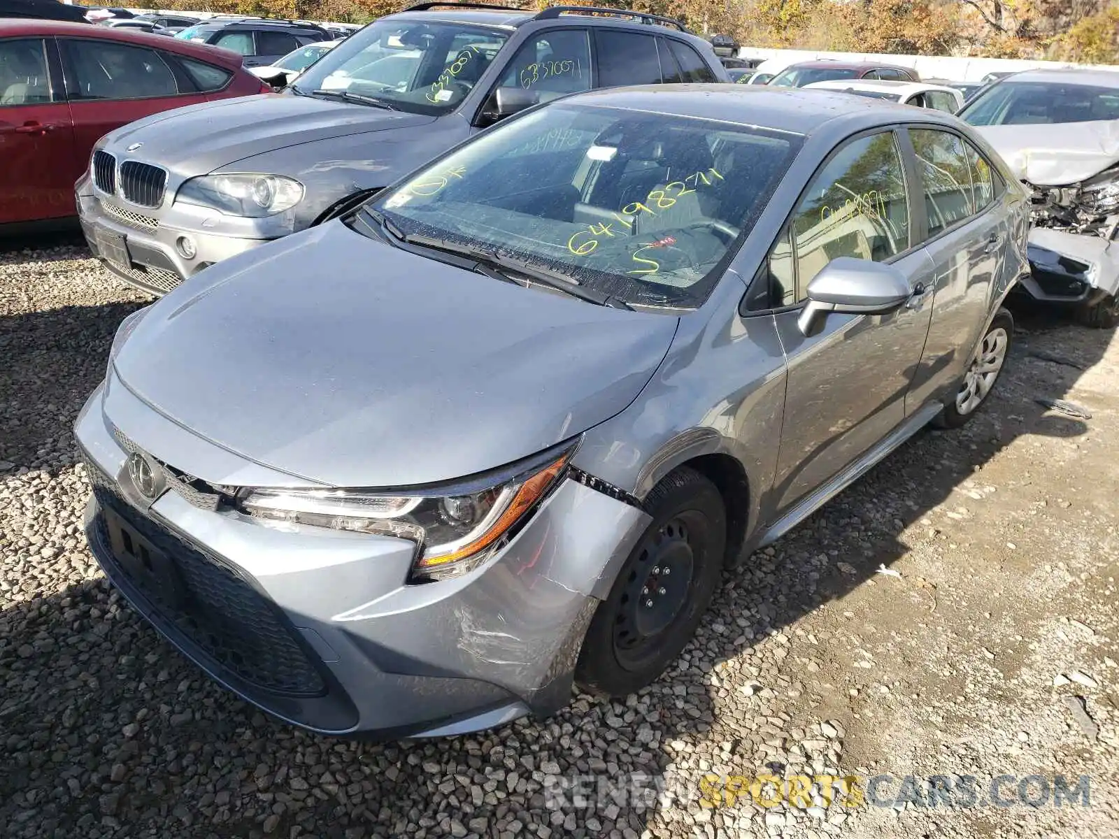 2 Photograph of a damaged car JTDEPRAE2LJ020829 TOYOTA COROLLA 2020