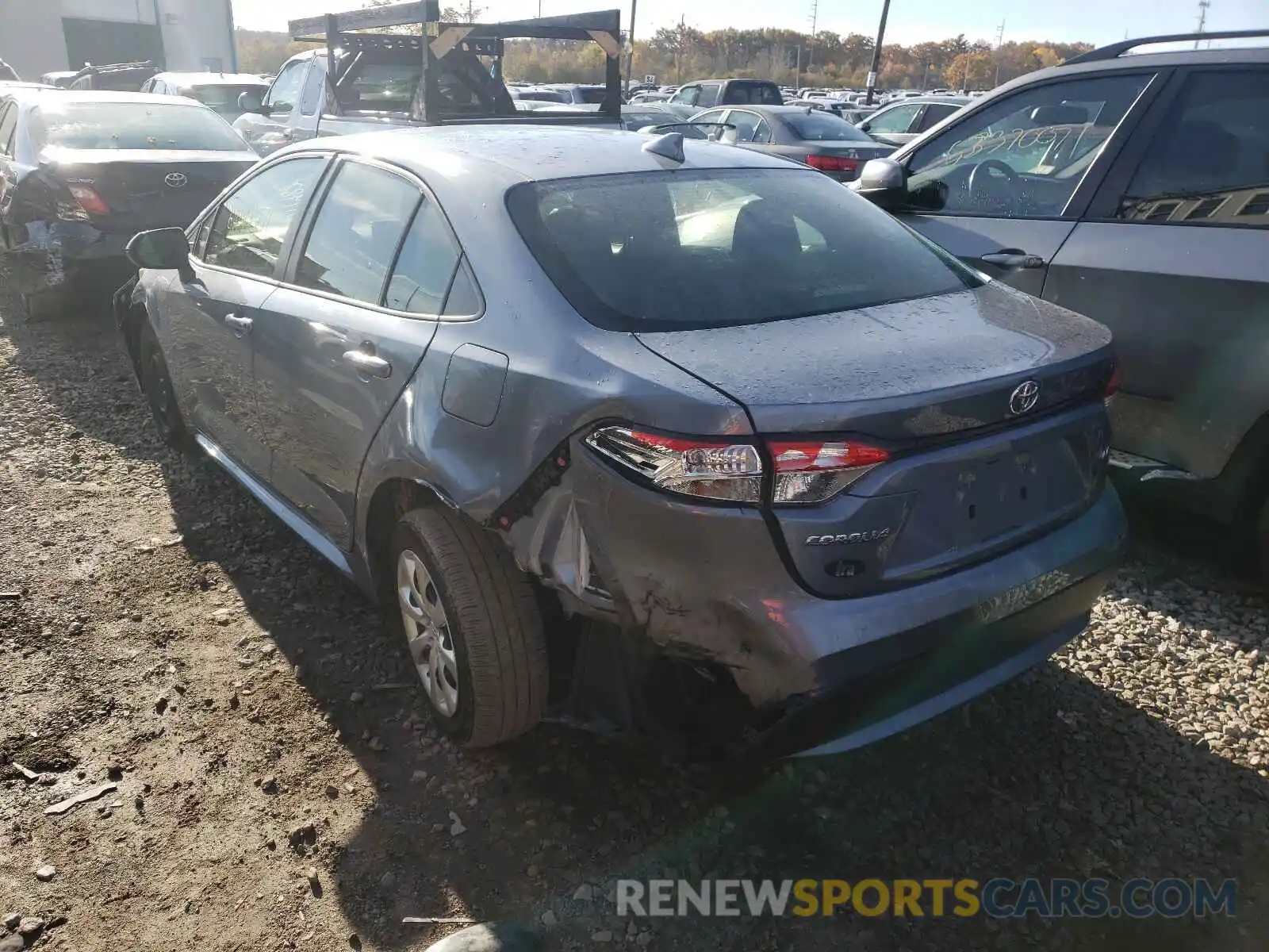 3 Photograph of a damaged car JTDEPRAE2LJ020829 TOYOTA COROLLA 2020