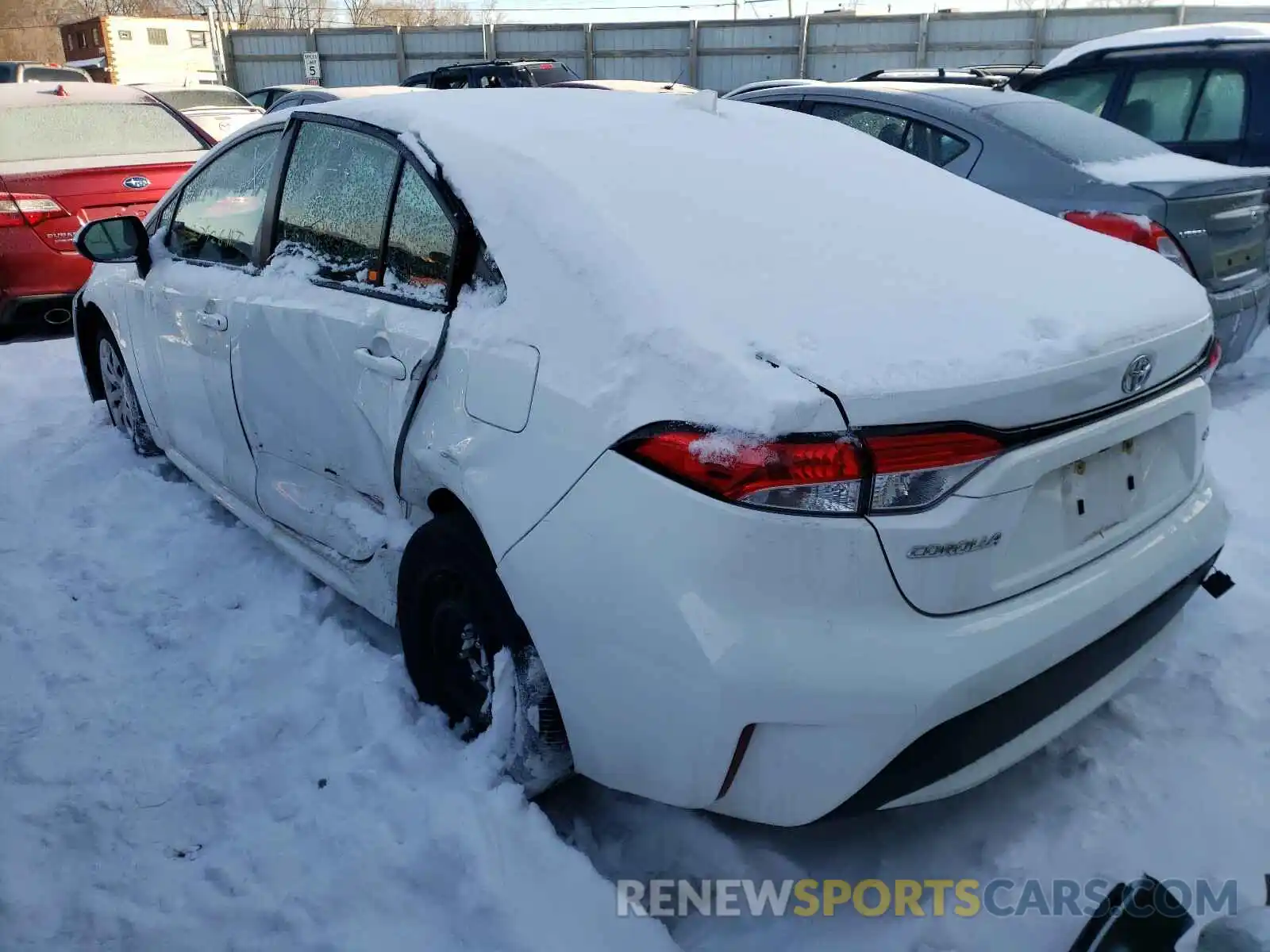 3 Photograph of a damaged car JTDEPRAE2LJ020846 TOYOTA COROLLA 2020