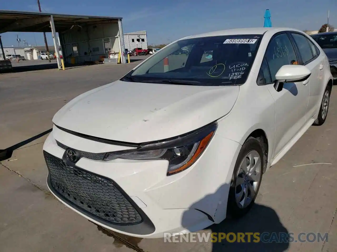 2 Photograph of a damaged car JTDEPRAE2LJ021026 TOYOTA COROLLA 2020