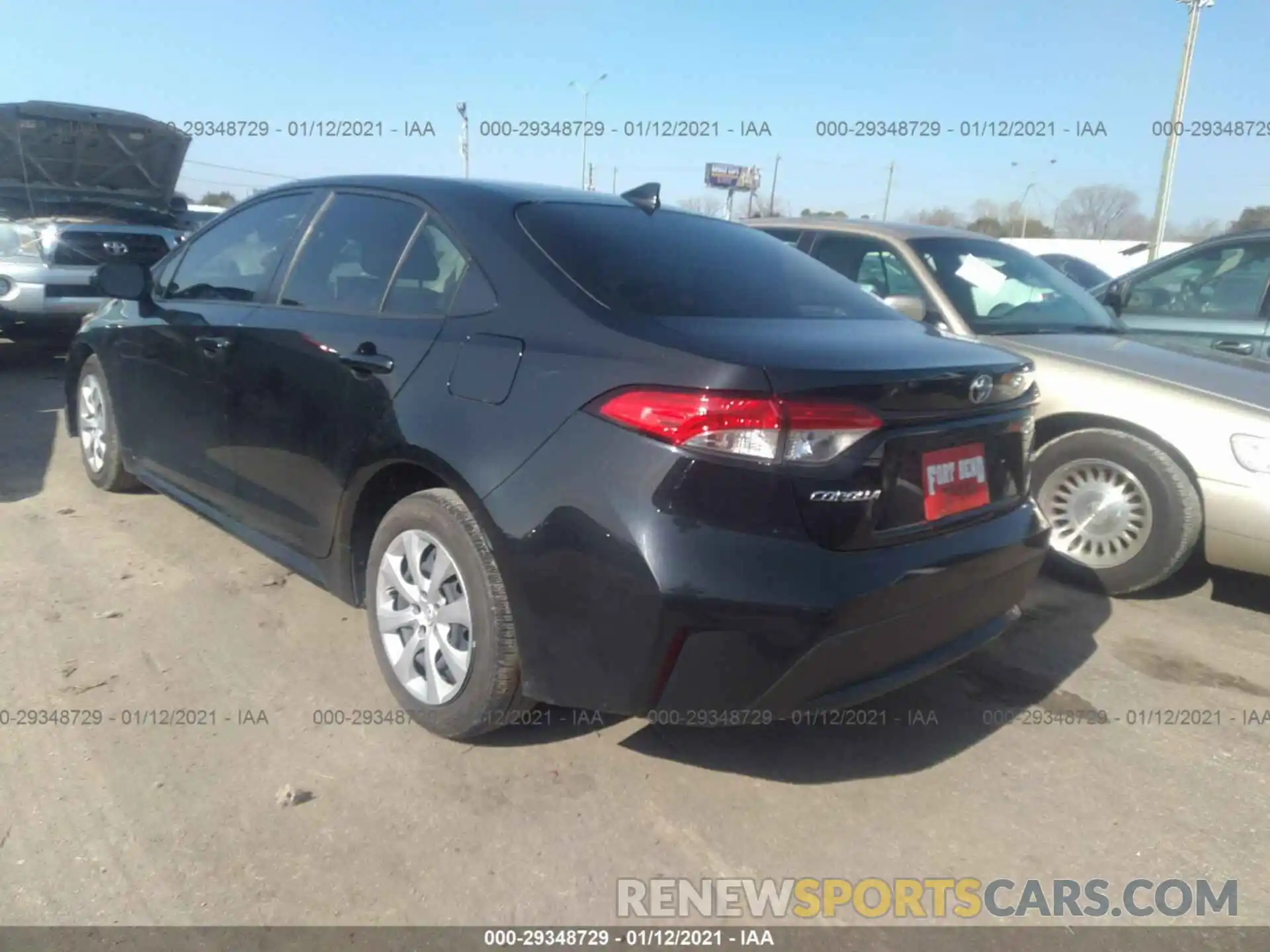 3 Photograph of a damaged car JTDEPRAE2LJ021186 TOYOTA COROLLA 2020