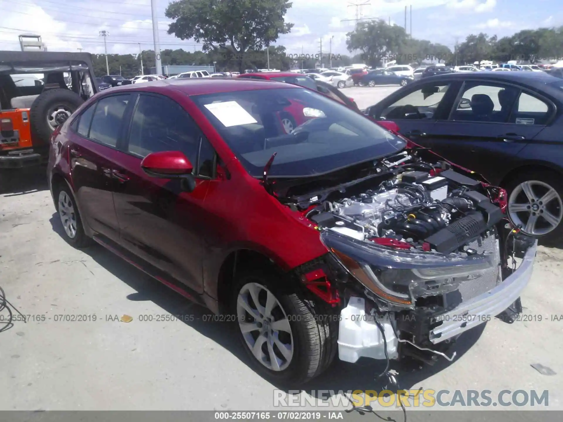 1 Photograph of a damaged car JTDEPRAE2LJ021964 TOYOTA COROLLA 2020