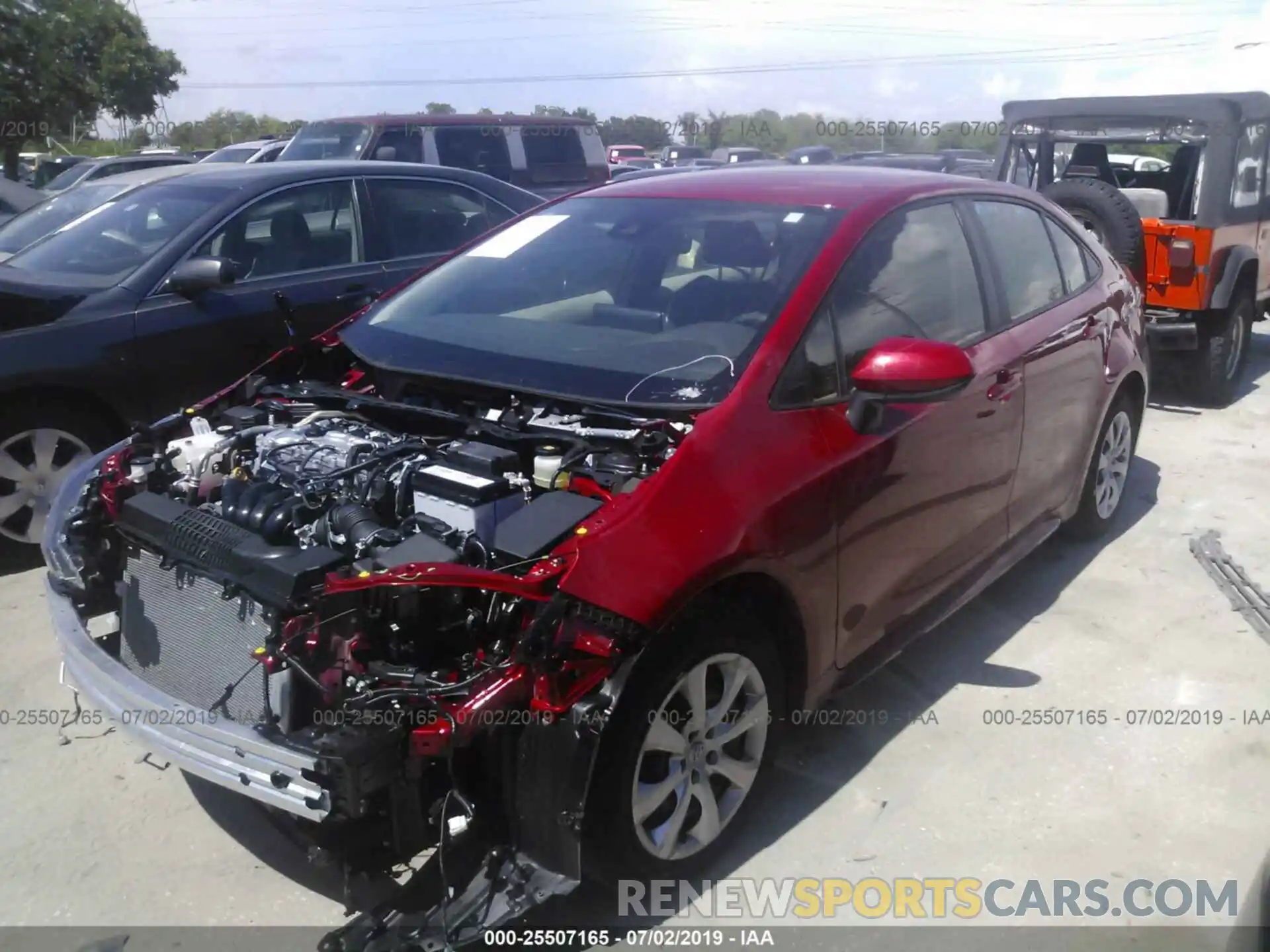 2 Photograph of a damaged car JTDEPRAE2LJ021964 TOYOTA COROLLA 2020