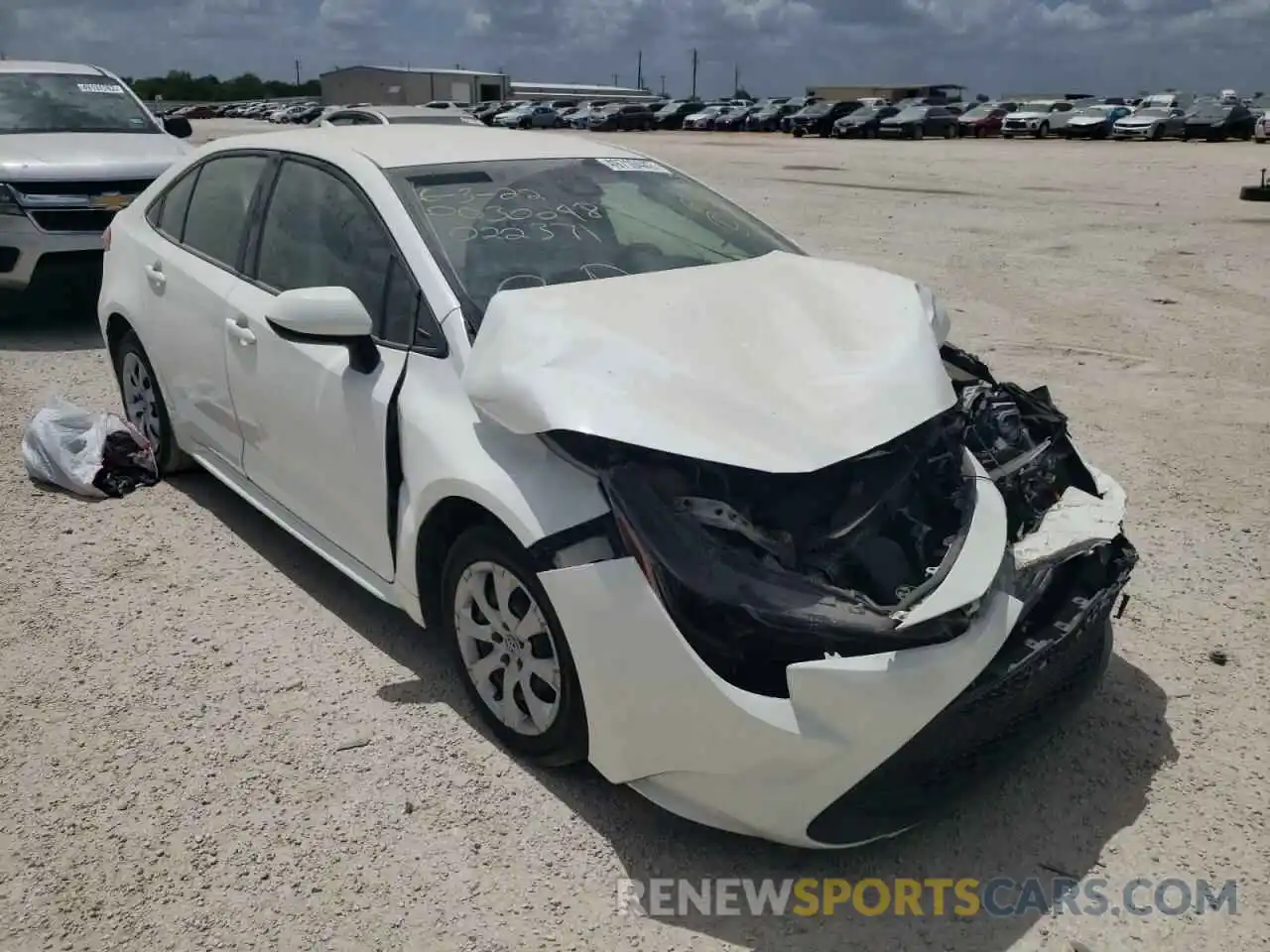 1 Photograph of a damaged car JTDEPRAE2LJ022371 TOYOTA COROLLA 2020