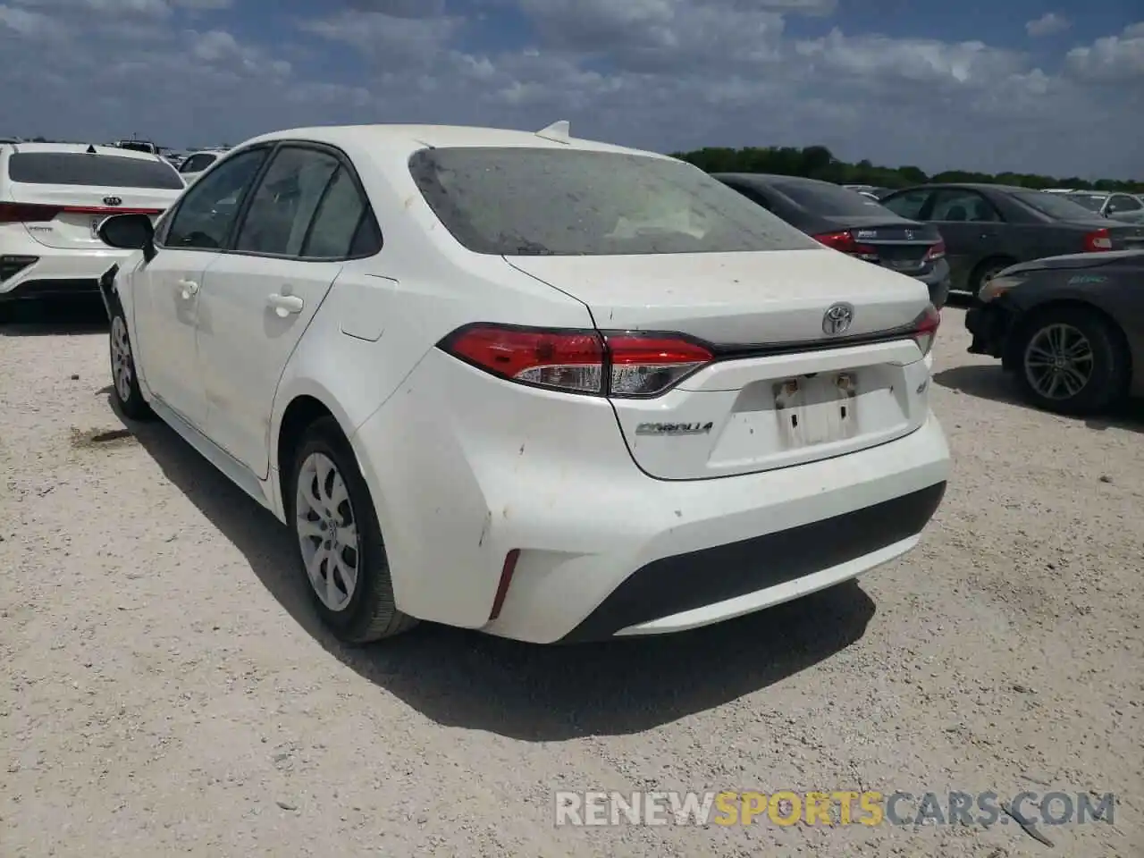 3 Photograph of a damaged car JTDEPRAE2LJ022371 TOYOTA COROLLA 2020