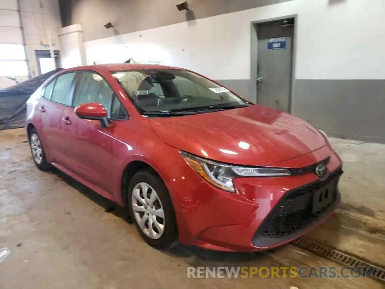 1 Photograph of a damaged car JTDEPRAE2LJ022757 TOYOTA COROLLA 2020