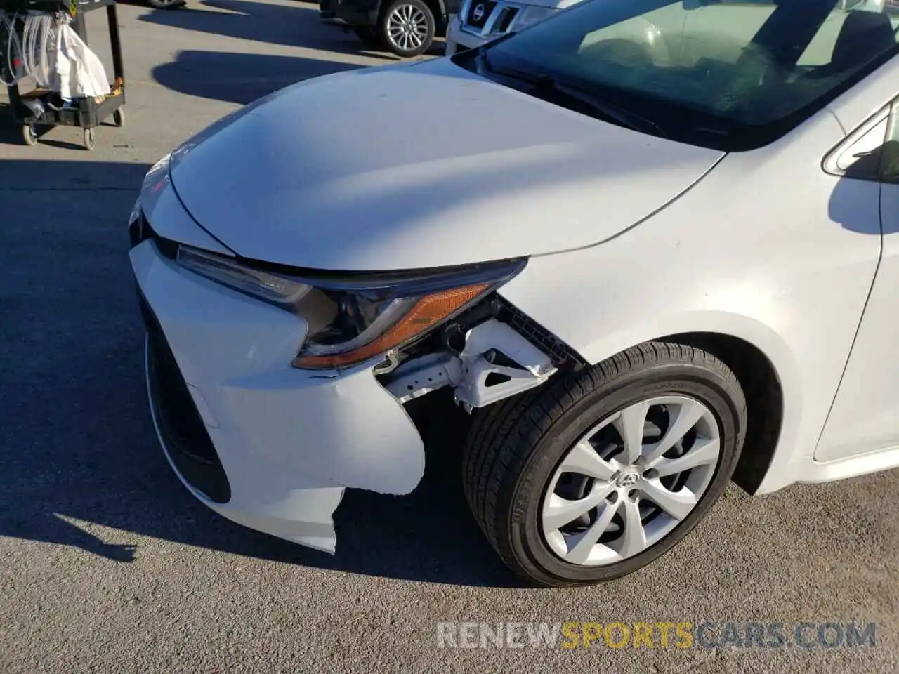 9 Photograph of a damaged car JTDEPRAE2LJ022807 TOYOTA COROLLA 2020