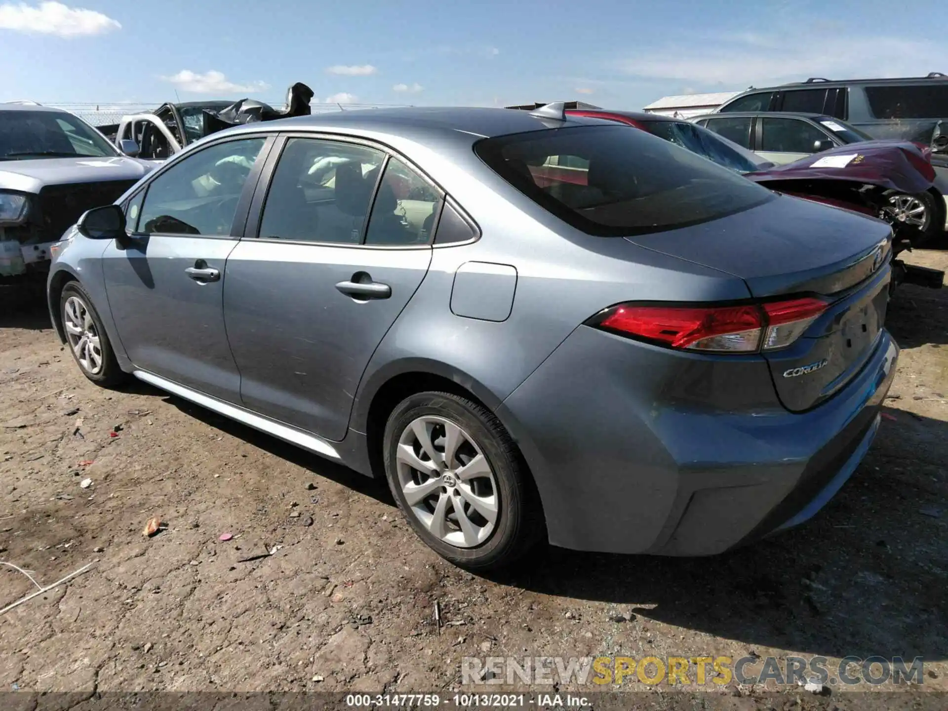 3 Photograph of a damaged car JTDEPRAE2LJ022922 TOYOTA COROLLA 2020