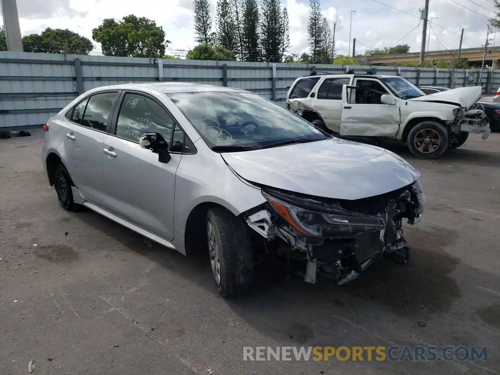 1 Photograph of a damaged car JTDEPRAE2LJ023018 TOYOTA COROLLA 2020